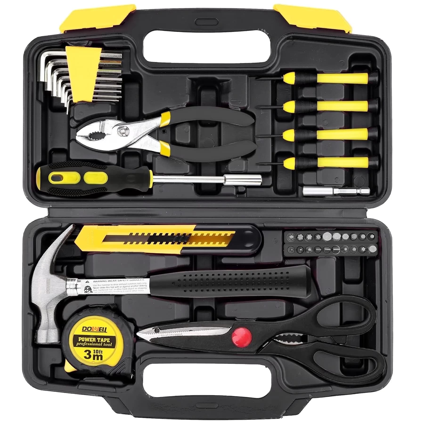 Compact Hand Tool Set with Corrosion Protection, Easy To Operate - Yellow for Home, Dormitory Model 799C69