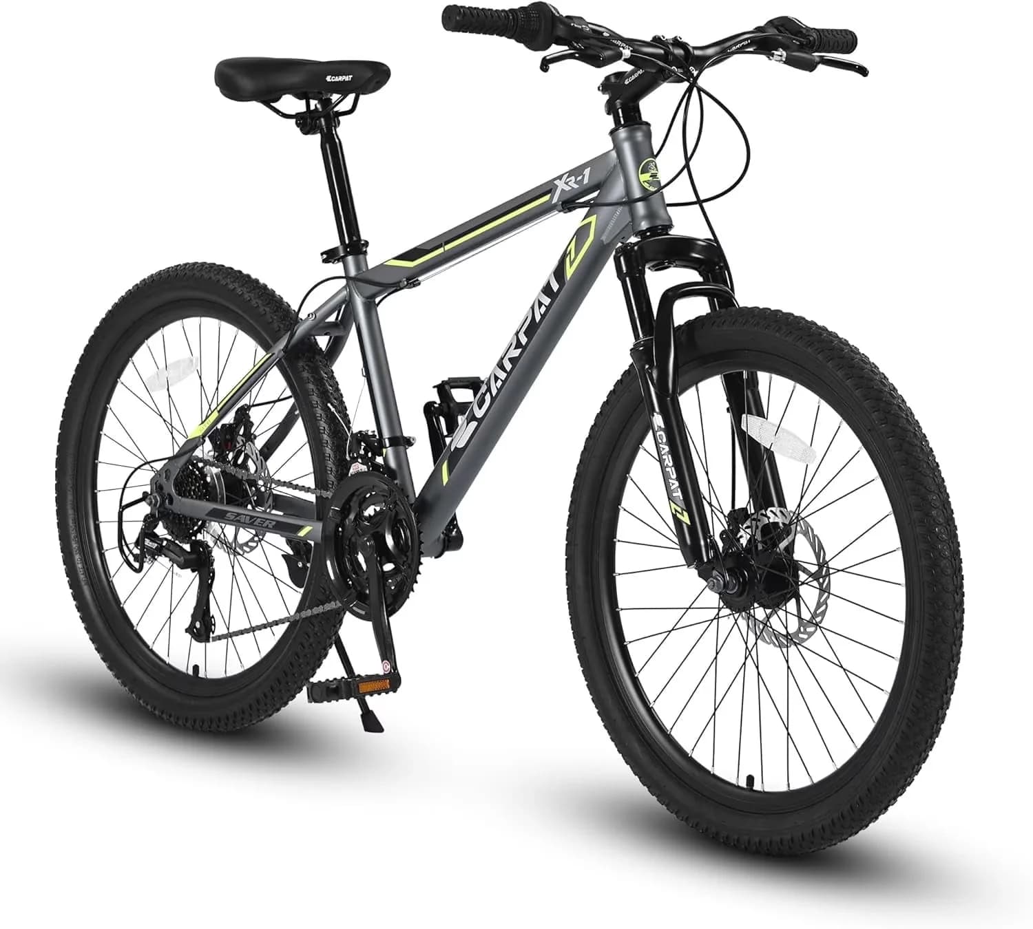 Kids Bike Innovative with Adjustable Height, Dual Disc Brakes & Suspension - Gray Model 46D6FD