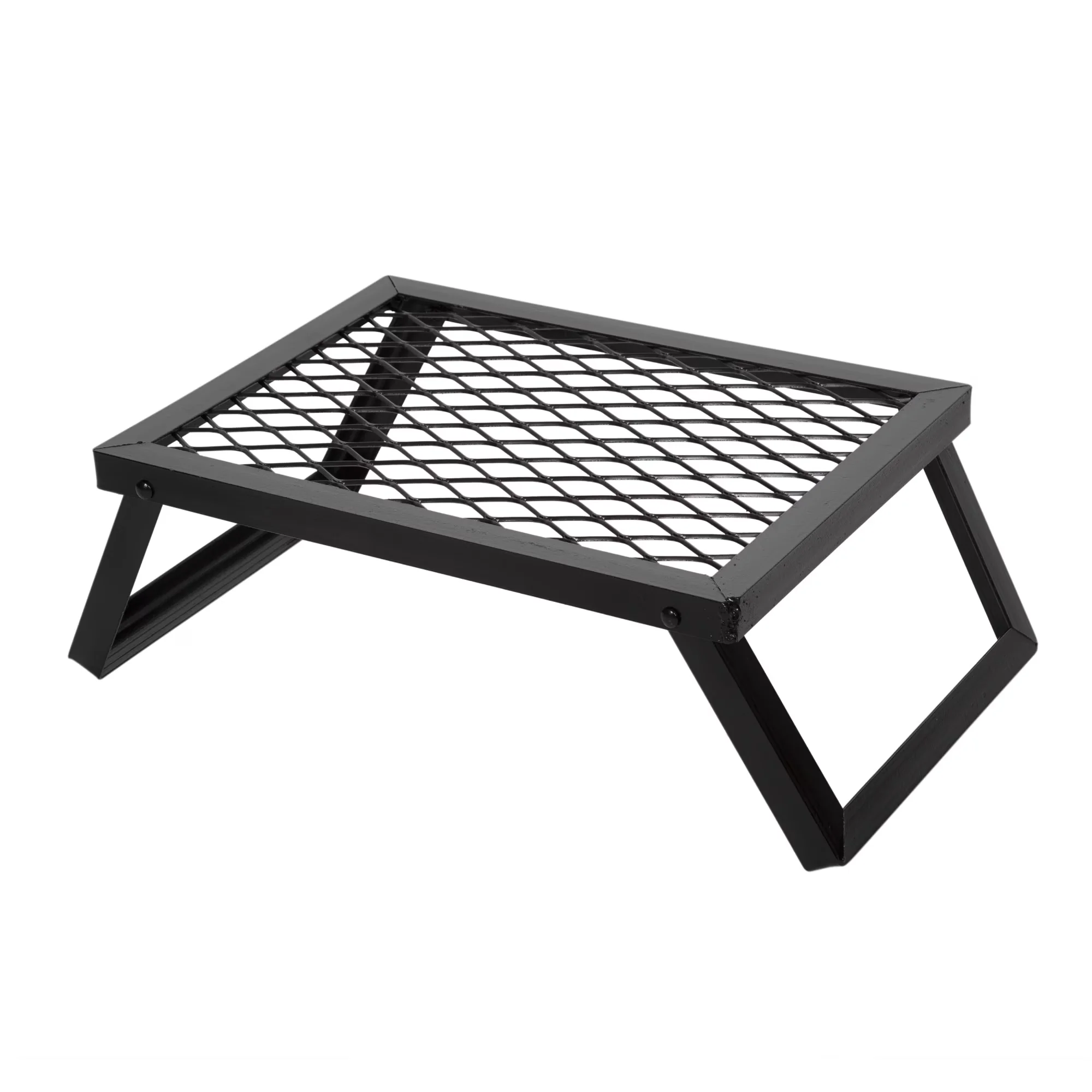 Flat Top Grill Efficient with Foldable, Heavy-Duty Camp - Black Steel - Durable Build Model ACF103