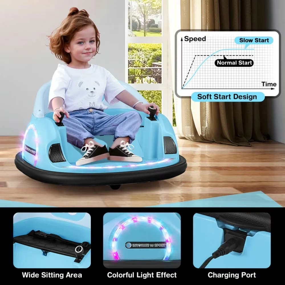 Kids Bike Innovative with Battery, 520W, Family Backyard Bouncy Castle - Blue Model 3FBEB3