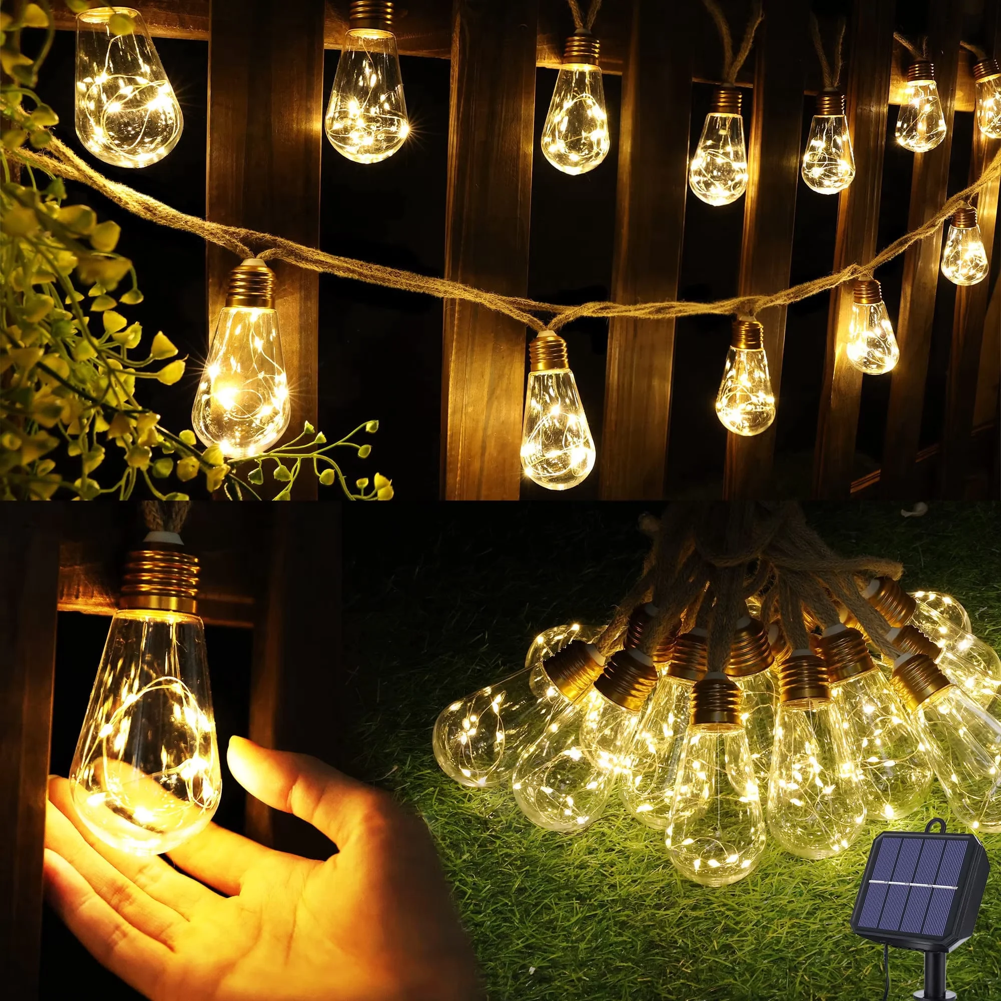 Quality Led Lighting with LED, Solar, Solar Outdoor String Lights - White Model 65FCDA