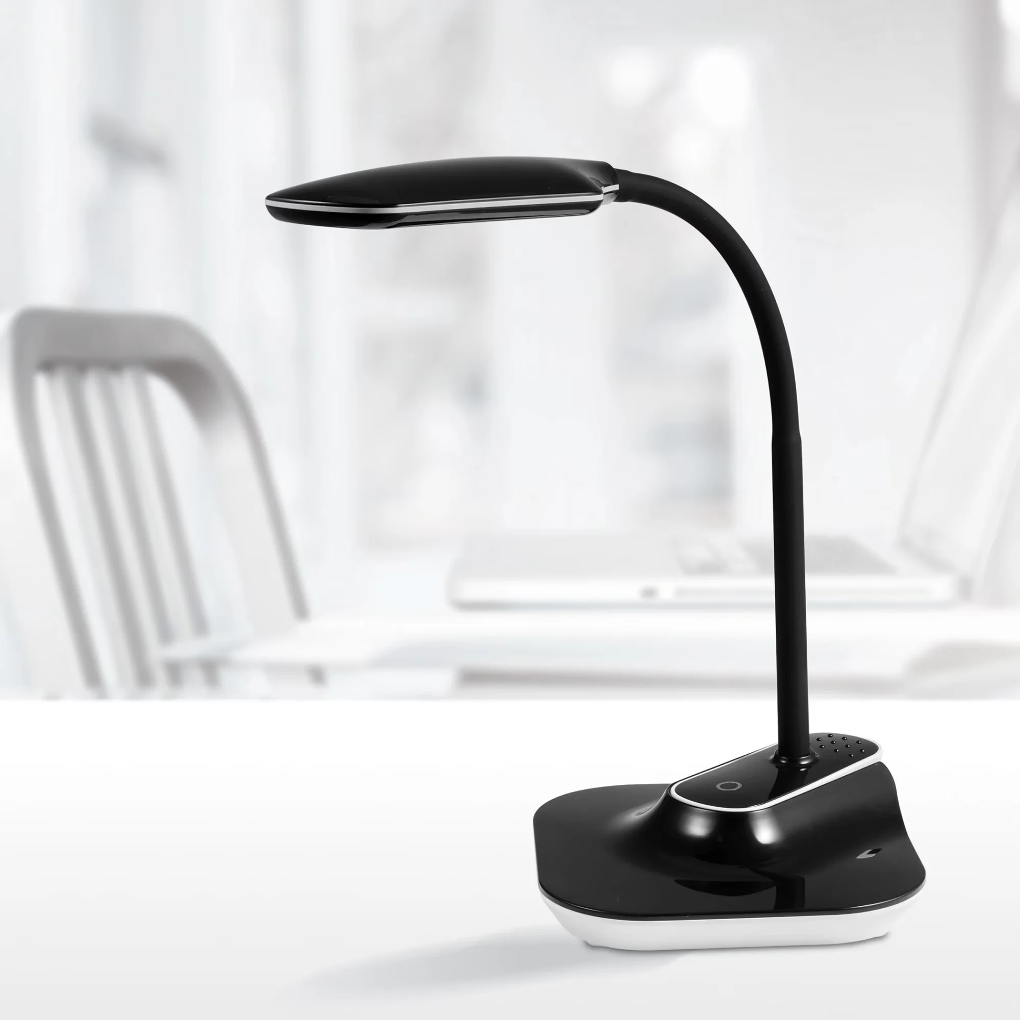 Compact Lamp with LED, Usb Port, Gooseneck - Multicolor Plastic Pressler Model CDCB40