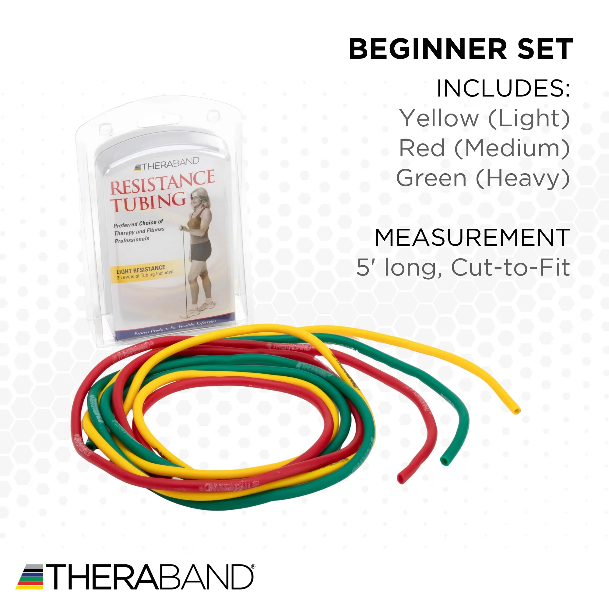 Innovative Home Gym Accessory with Anti-Slip, and Green - Red Tubing Only - Tubing Only Model E67DBB