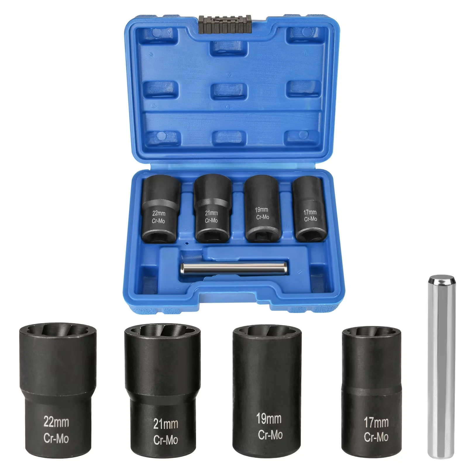 Versatile Hand Tool Set with Adjustable, Precision, Center Punch Bar - Chrome Vanadium Steel, Alloy Steel, Steel 1/2 in Model DF99B5