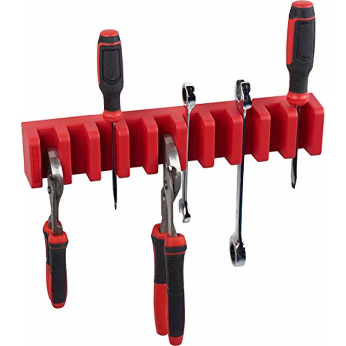Innovative Toolstorage with Storage, Holds up to 10 tools, Also good for ratchets and extensions - Metal Black Model BCC5C7