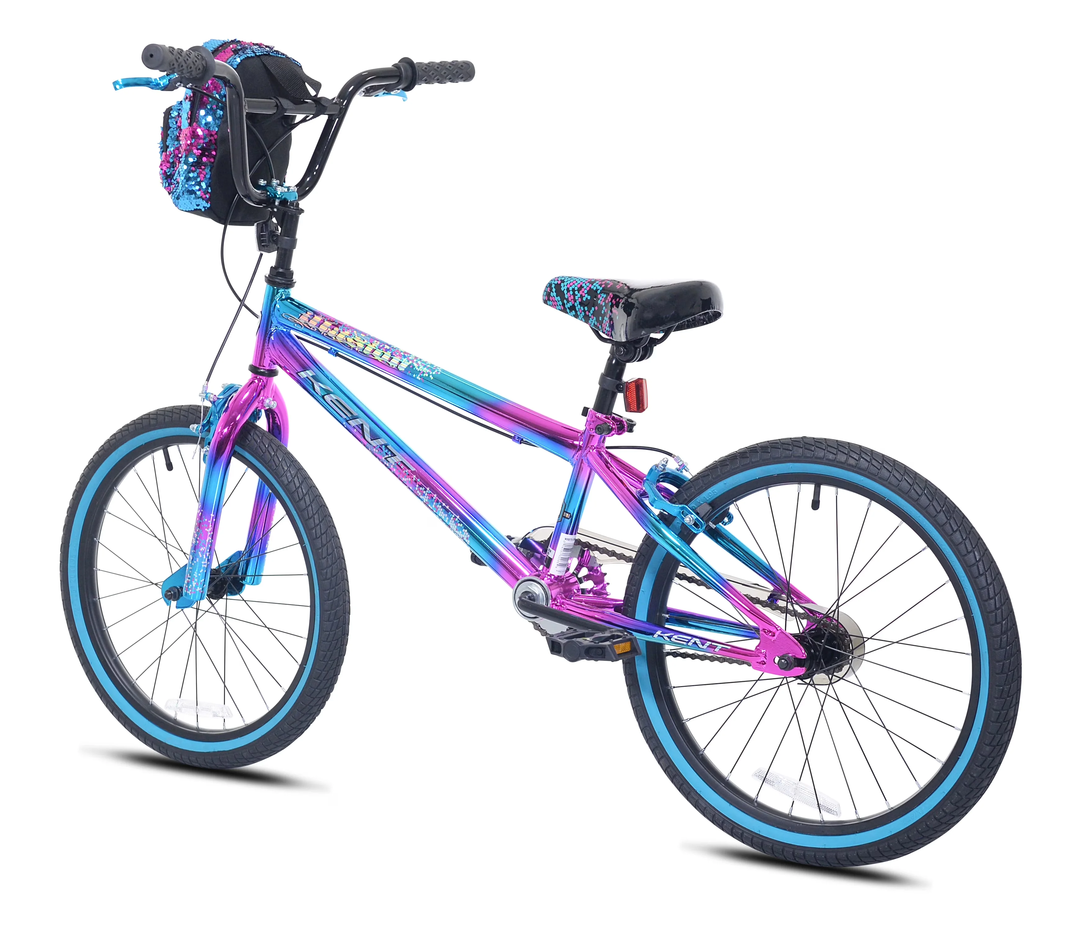 Versatile Kids Bike with Adjustable Seat Height, Fits Riders 4'2"-5' - Purple Model A4EDF2
