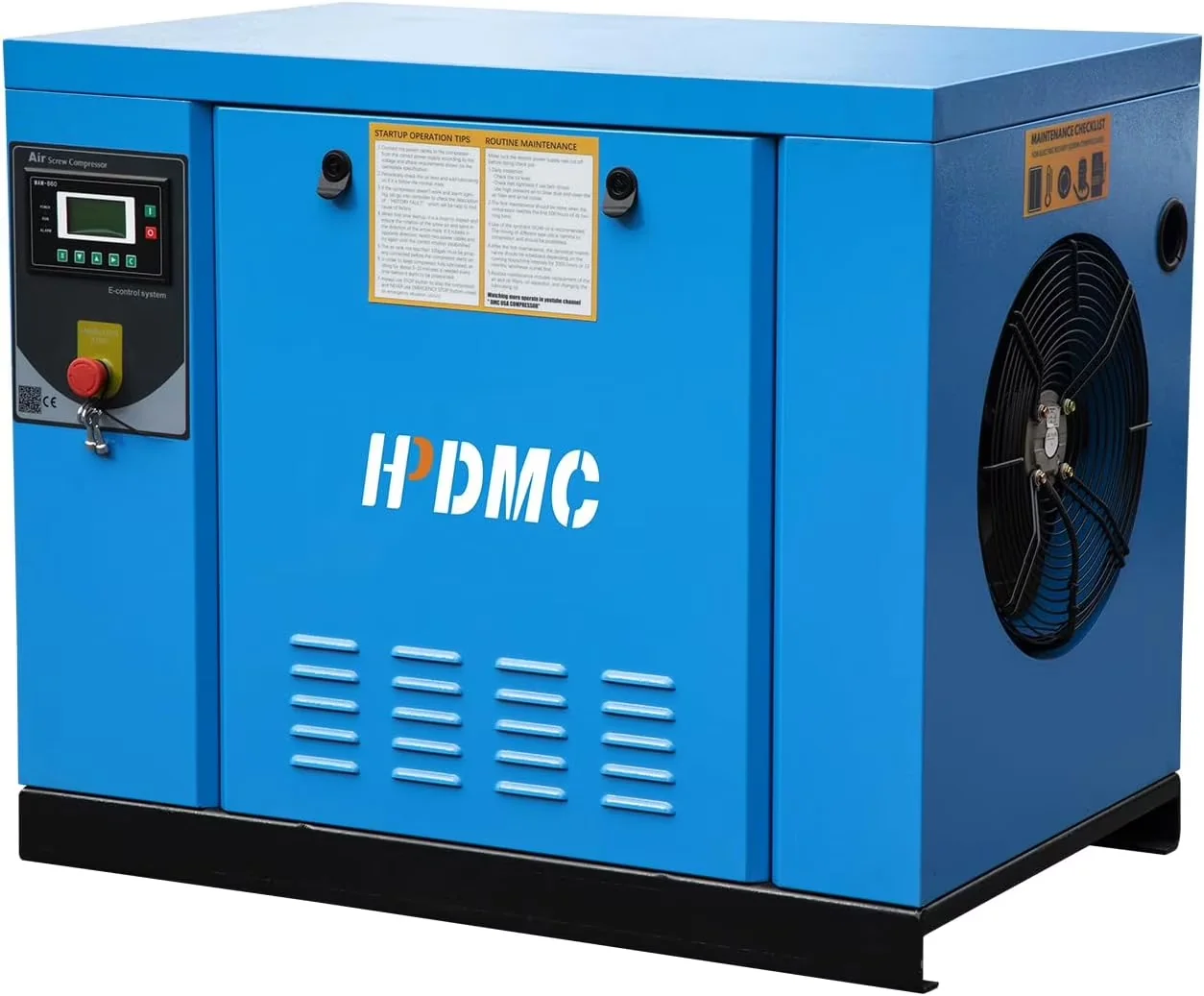 Quality Air Tools Compressor with 230V, Heavy-Duty, 10HP Rotary Screw PACK7 - Blue Model D794D2