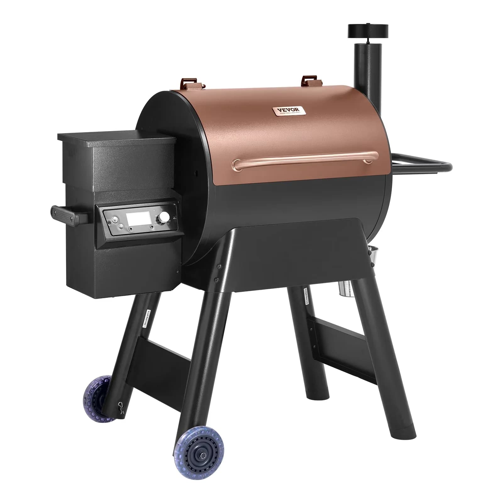 Premium Smoker with Rust Resistant, Window, 8 in 1 BBQ Grills - Black Carbon Steel Model C445C3