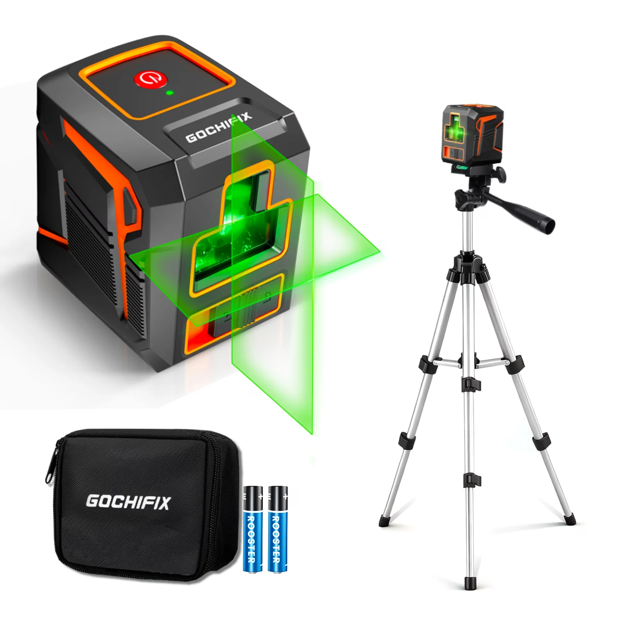 Essential Measuring Layout with Battery, 2 AA Batteries and Carry Pouch Included, Laser Level - Plastic Model 959D02