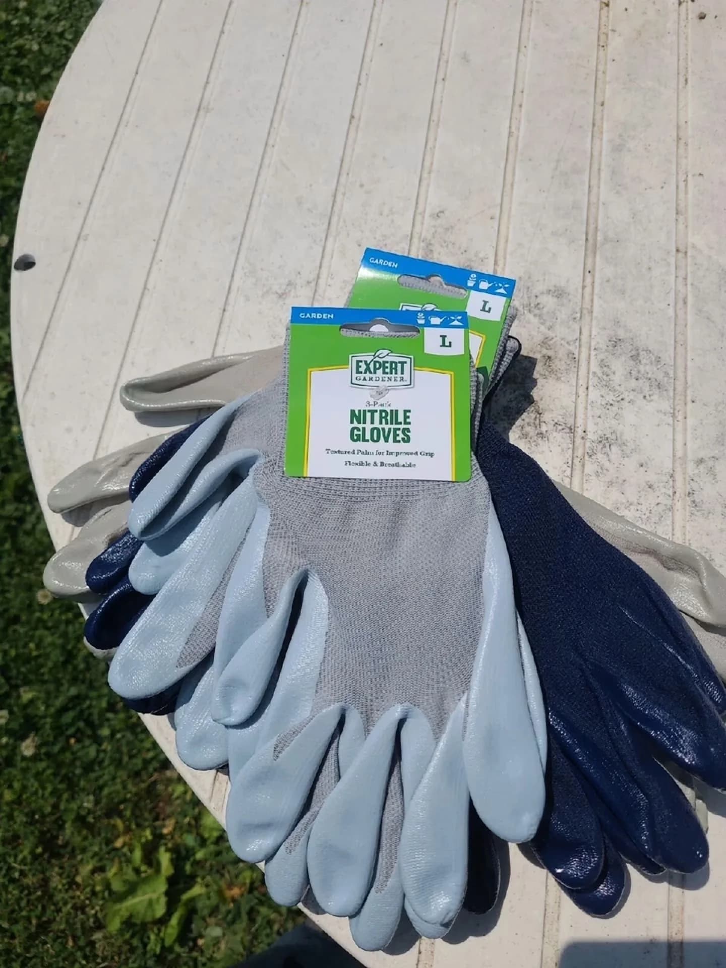 Protective Equipment Durable with 6 Pairs Nitrile Coated Gloves - Nitrile L Model 8D7E0B