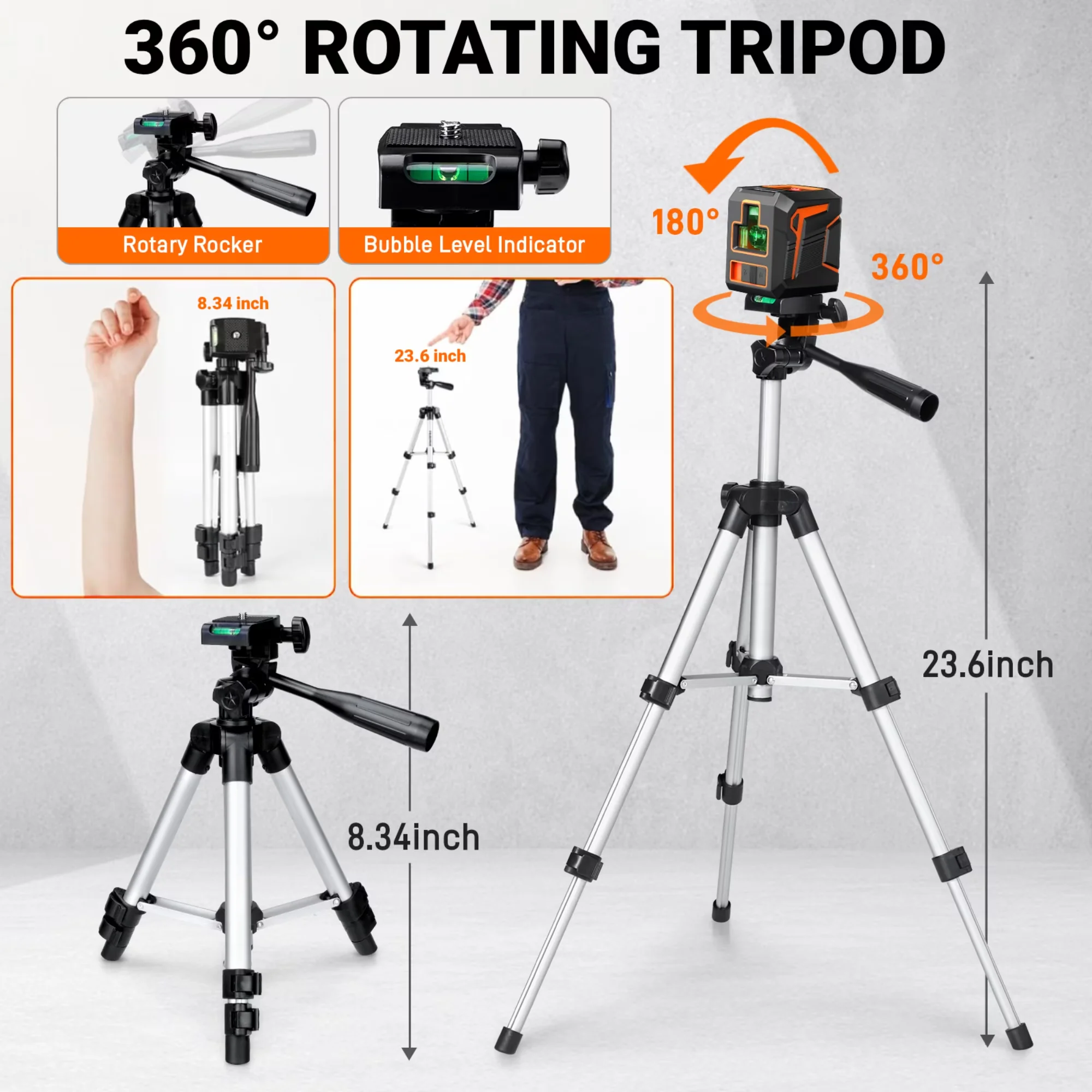 Essential Measuring Layout with Battery, 2 AA Batteries and Carry Pouch Included, Laser Level - Plastic Model 959D02