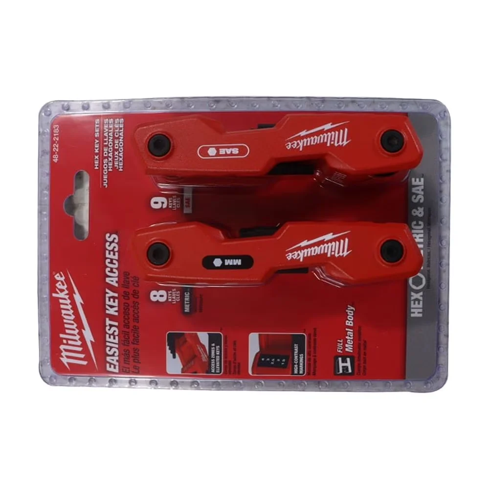 Hand Tool Efficient with Folding, Durable Steel Keys, Compact Folding Design - Red Model 1EC2FF