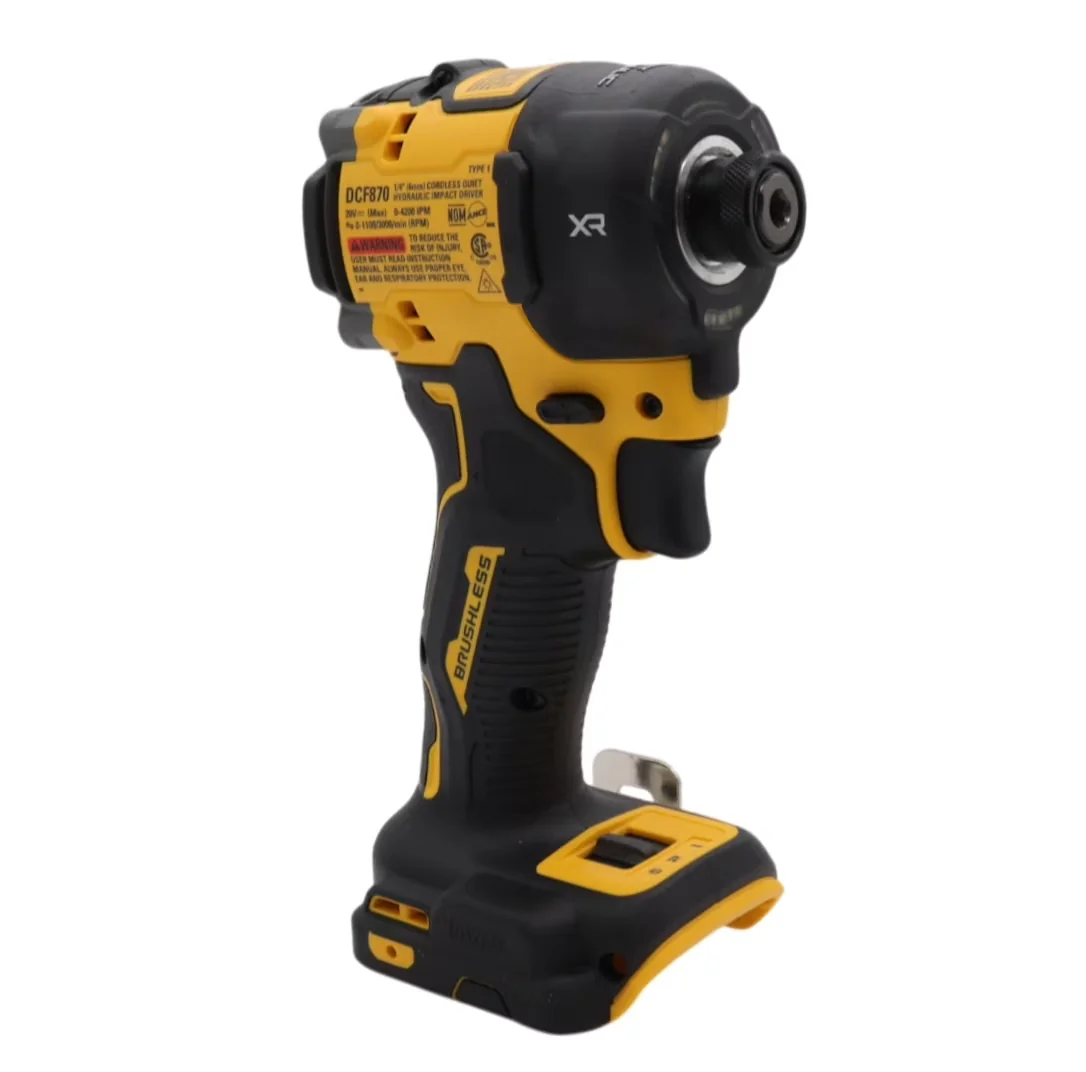 Versatile Drills Driver with Battery, LED, 1/4″ Hex - Black 1/4 DCF870B Model 10D6B2