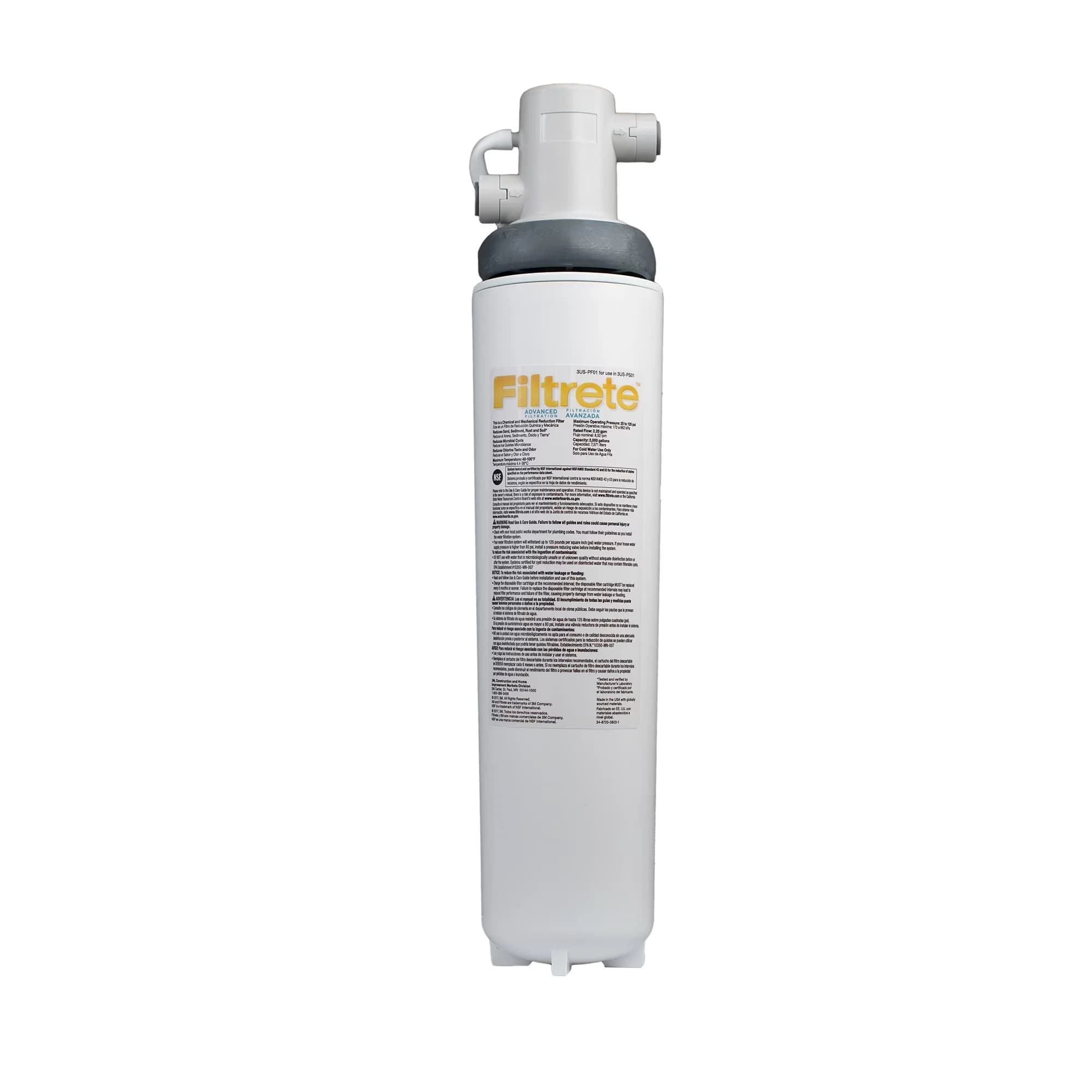 Professional Water Filtration with Twist And Lock Design, 3US-PS01, Advanced Under Sink Quick Change System - Model B8C94D
