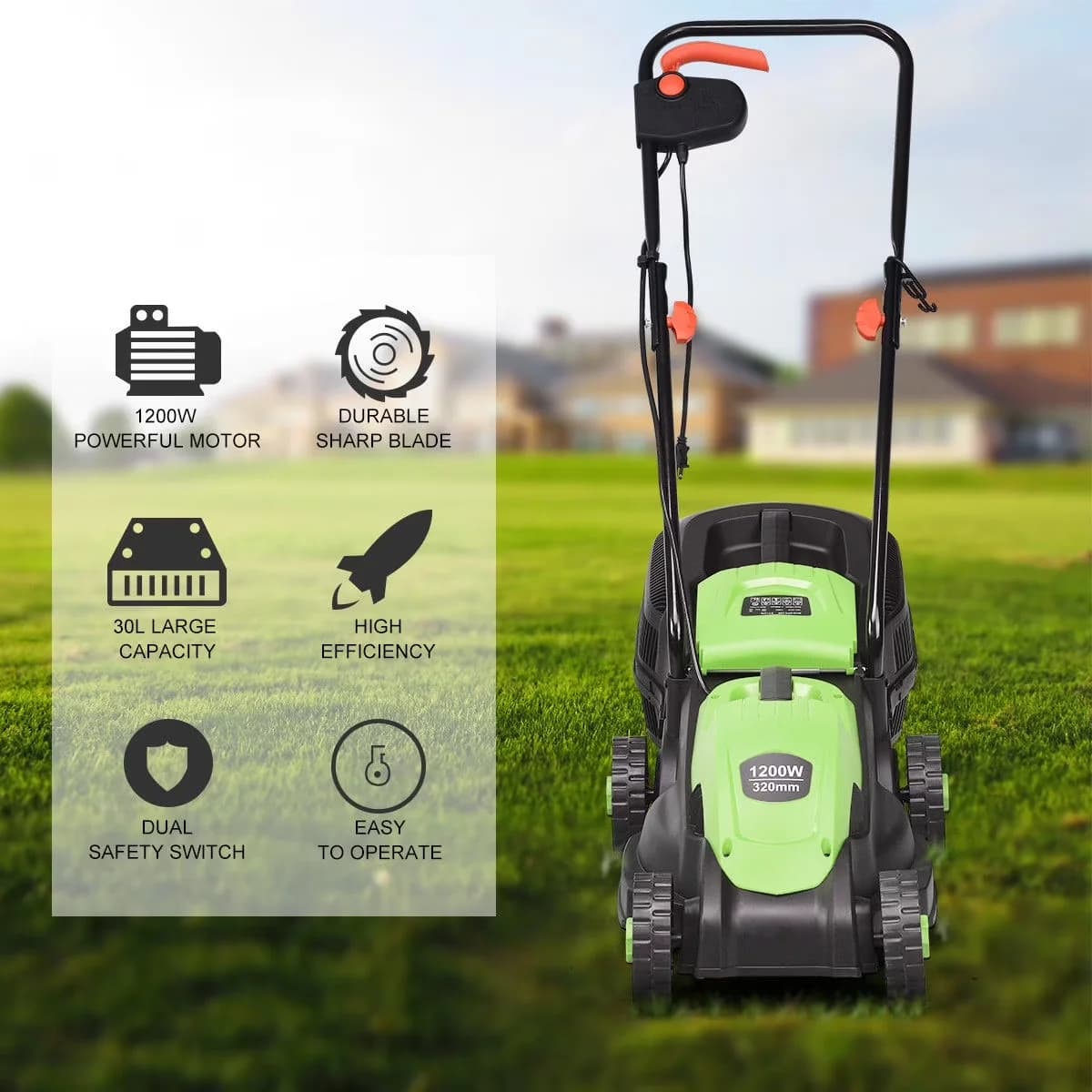 Modern Push Mower with Adjustable Cutting Height - 13 - Built to Last Model 904E31