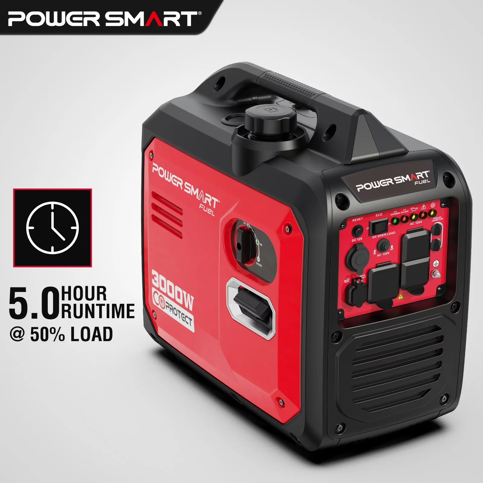 Efficient Generator with 3000W, Co Shut-Off, 3000-Watt Portable Inverter - Model 8FEEAF