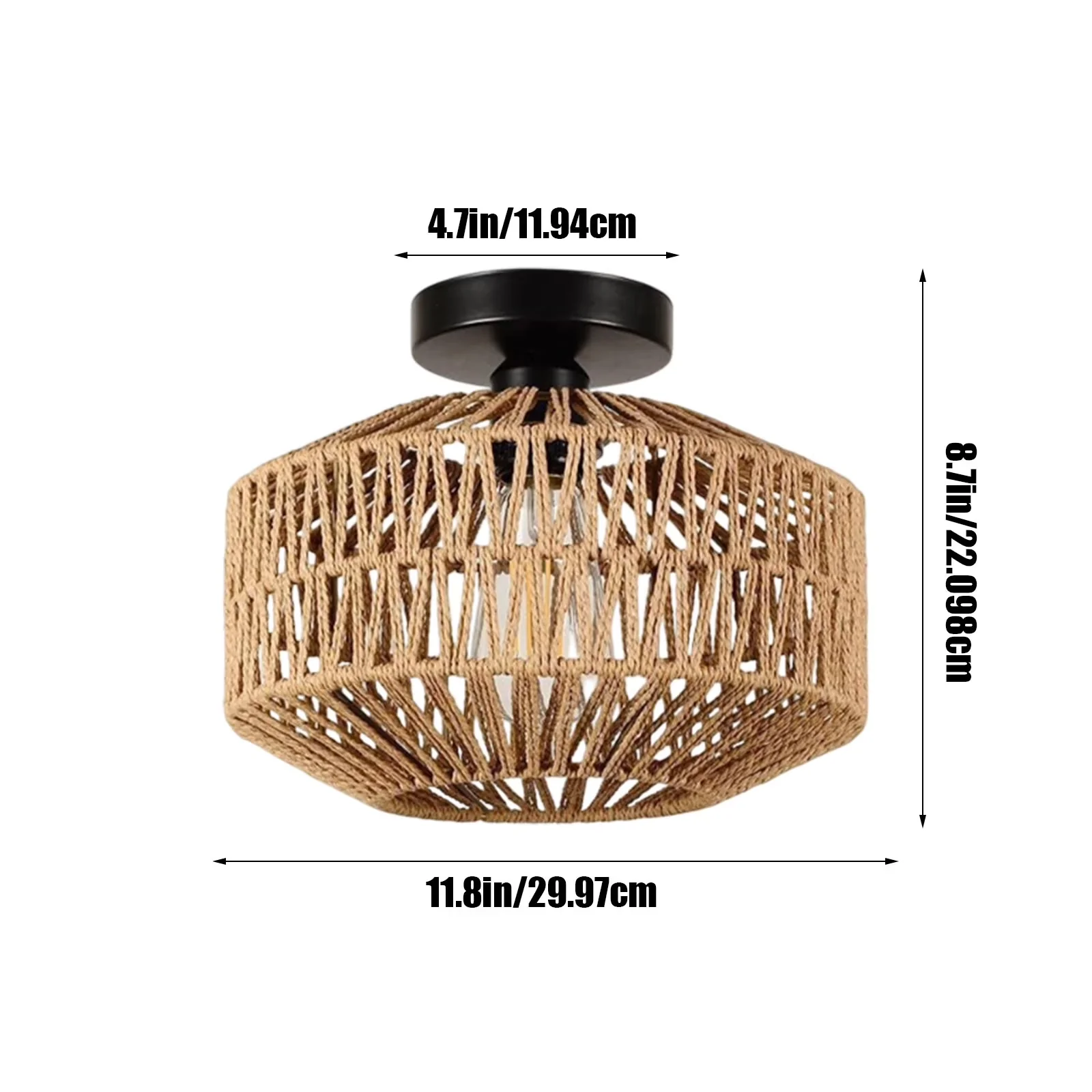 Quality Ceiling Lights Fixture with Bohemian, Farmhouse - Plastic 8X8 - Durable Build Model 17035C
