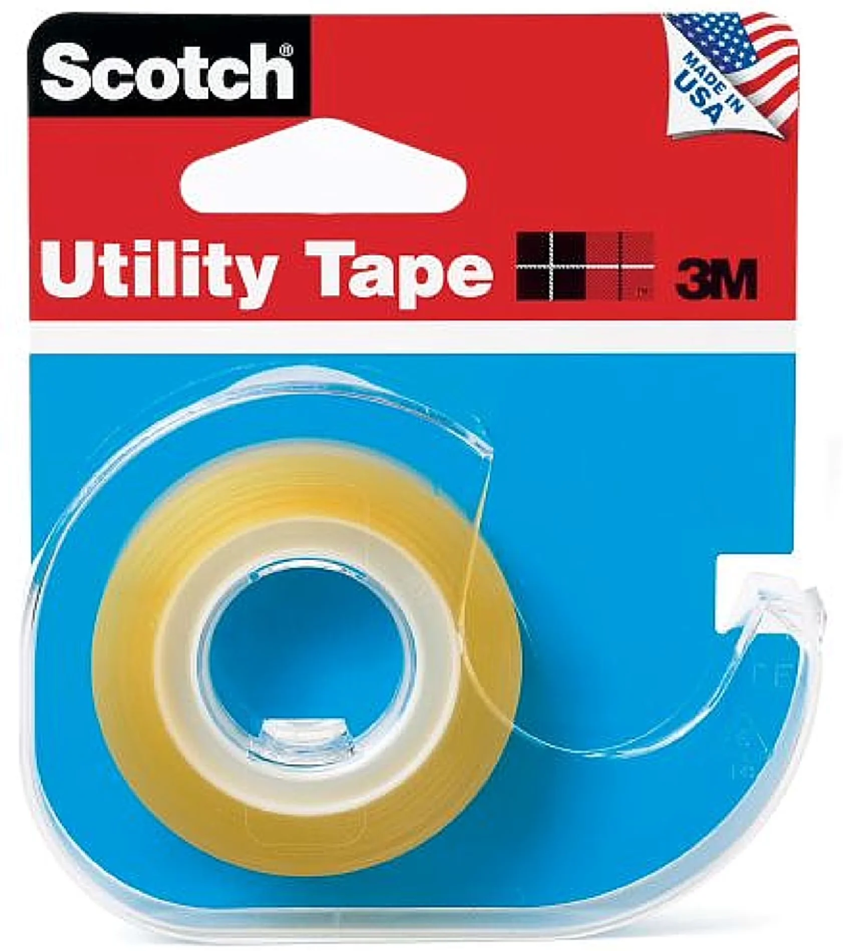 Versatile Moving with Refillable plastic dispenser, Tape Size: 1" core, 1/2" x 800", Dispenser 1 ea - Yellow 20 Yd Model 360770