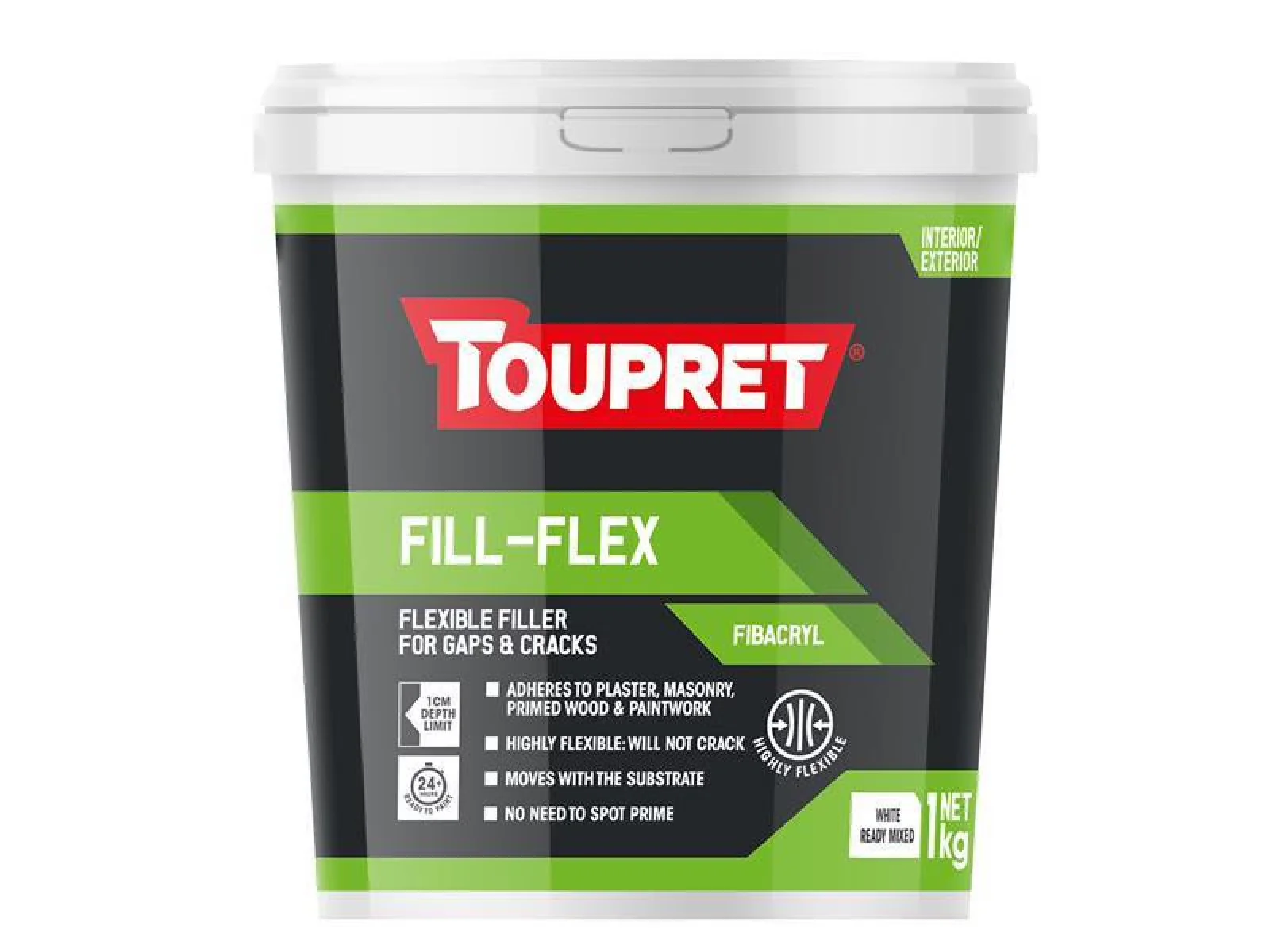Durable Building Material with Fill-Flex 1kg - Fibracryl White - Universal Fit Model 267A64