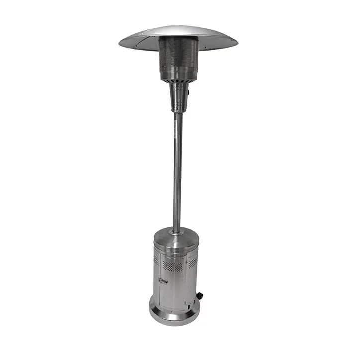 Modern Portable And Electric Space Heater with 48000 BTU, Adjustable Flame, Automatic Shut Off - Silver Model 8BE96F