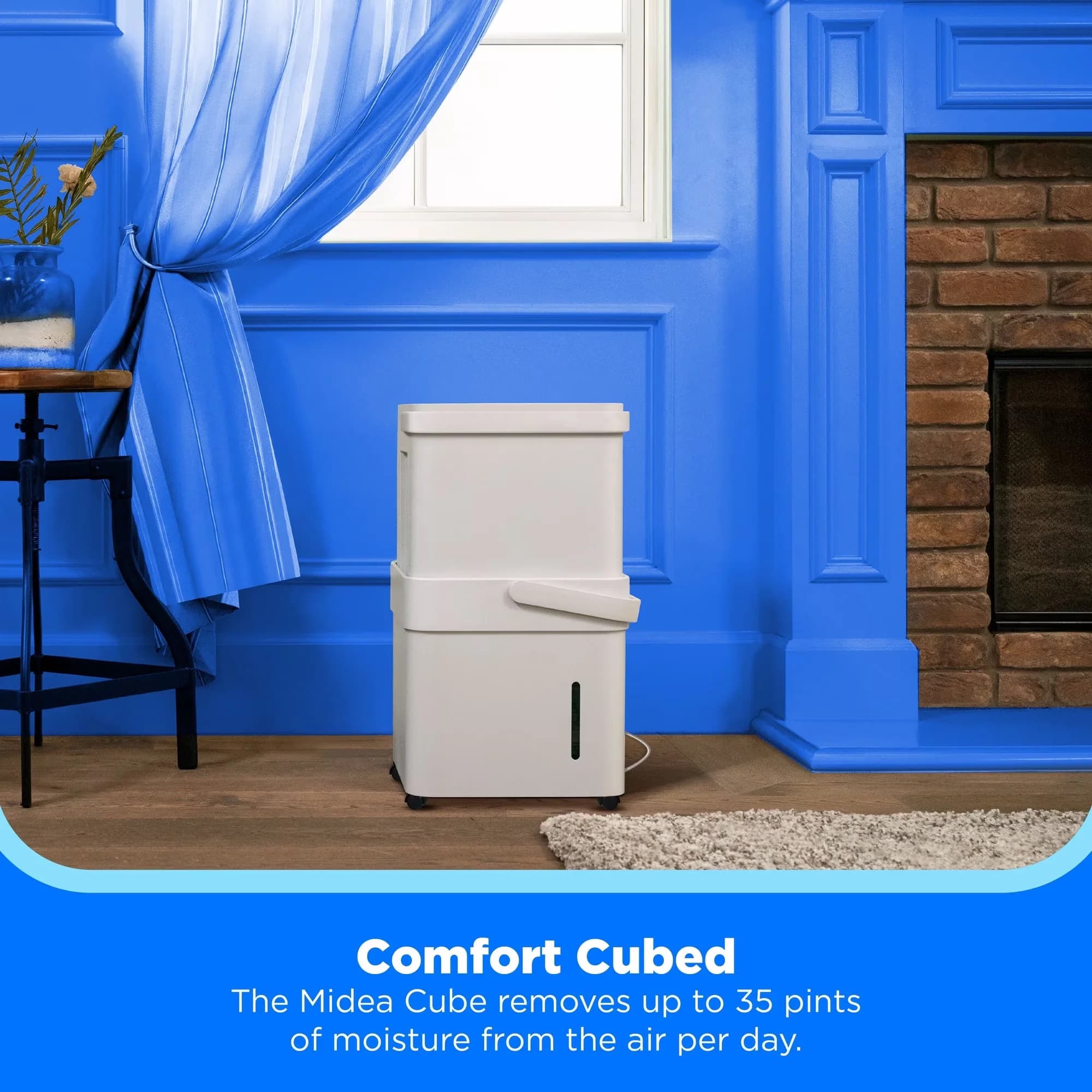 Dehumidifier Durable with Bucket Full Indicator, Remote Controlled, Smart Technology Capable - White Model D592C6