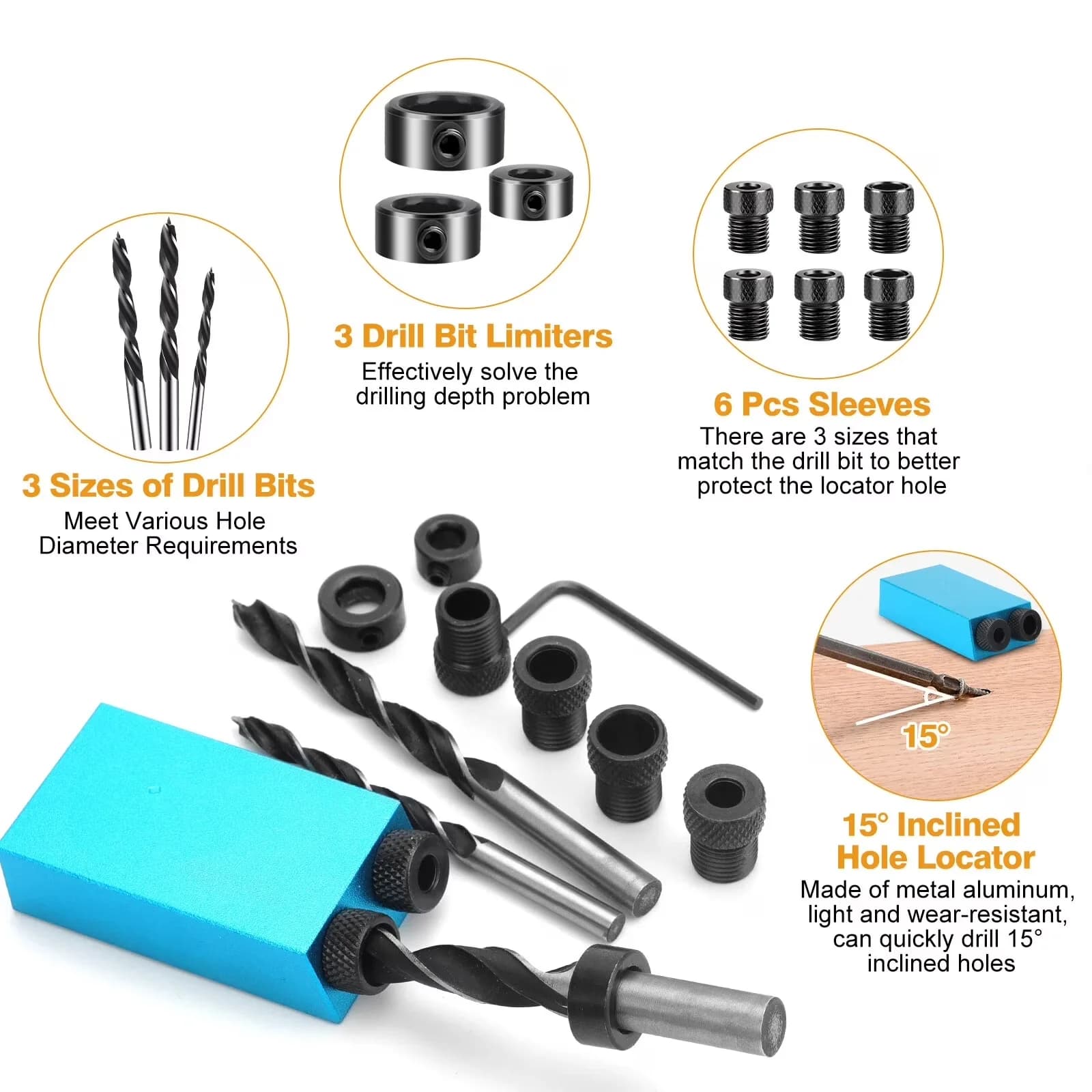 Professional Woodworking with Rust Resistant - 15 Pcs - Durable Build Model 76315A