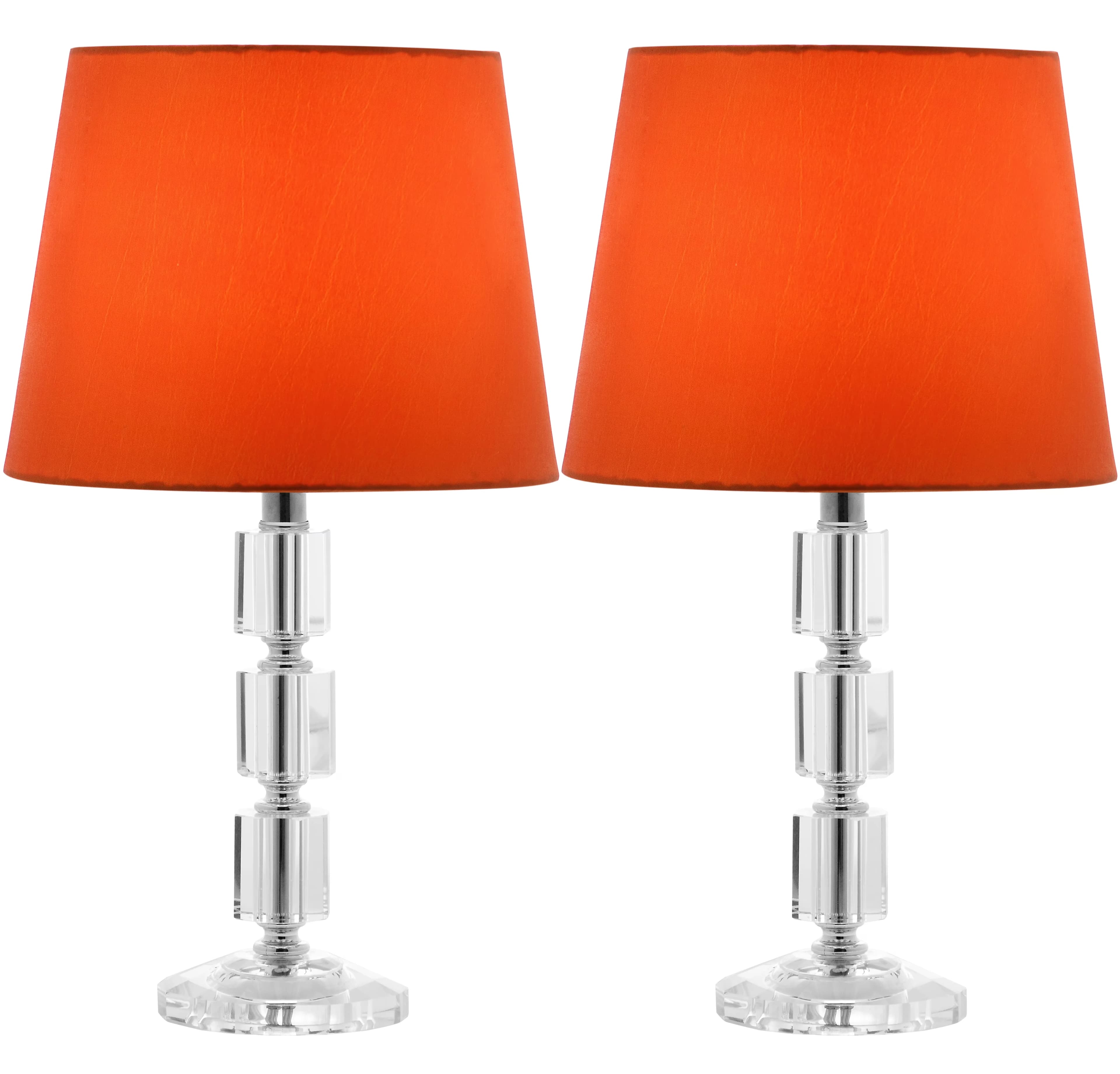 Lamp Set Premium with Glam, Erin 16 in. Crystal Table - Orange Crystal Model 0F09E0