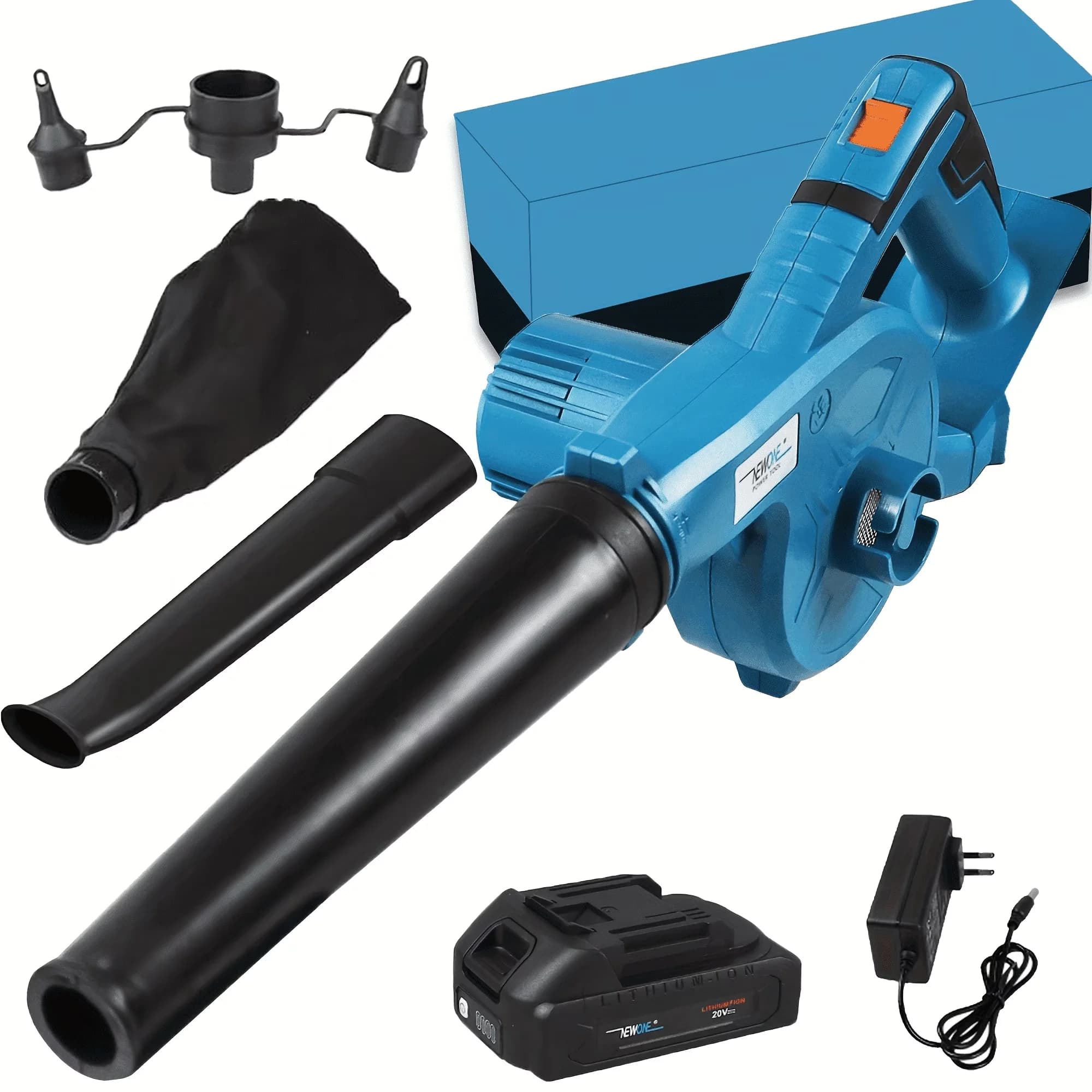 Sleek Leaf Blower with Battery, 18V, 2 Speed Modes for Patio - Commercial Quality Model 812D40