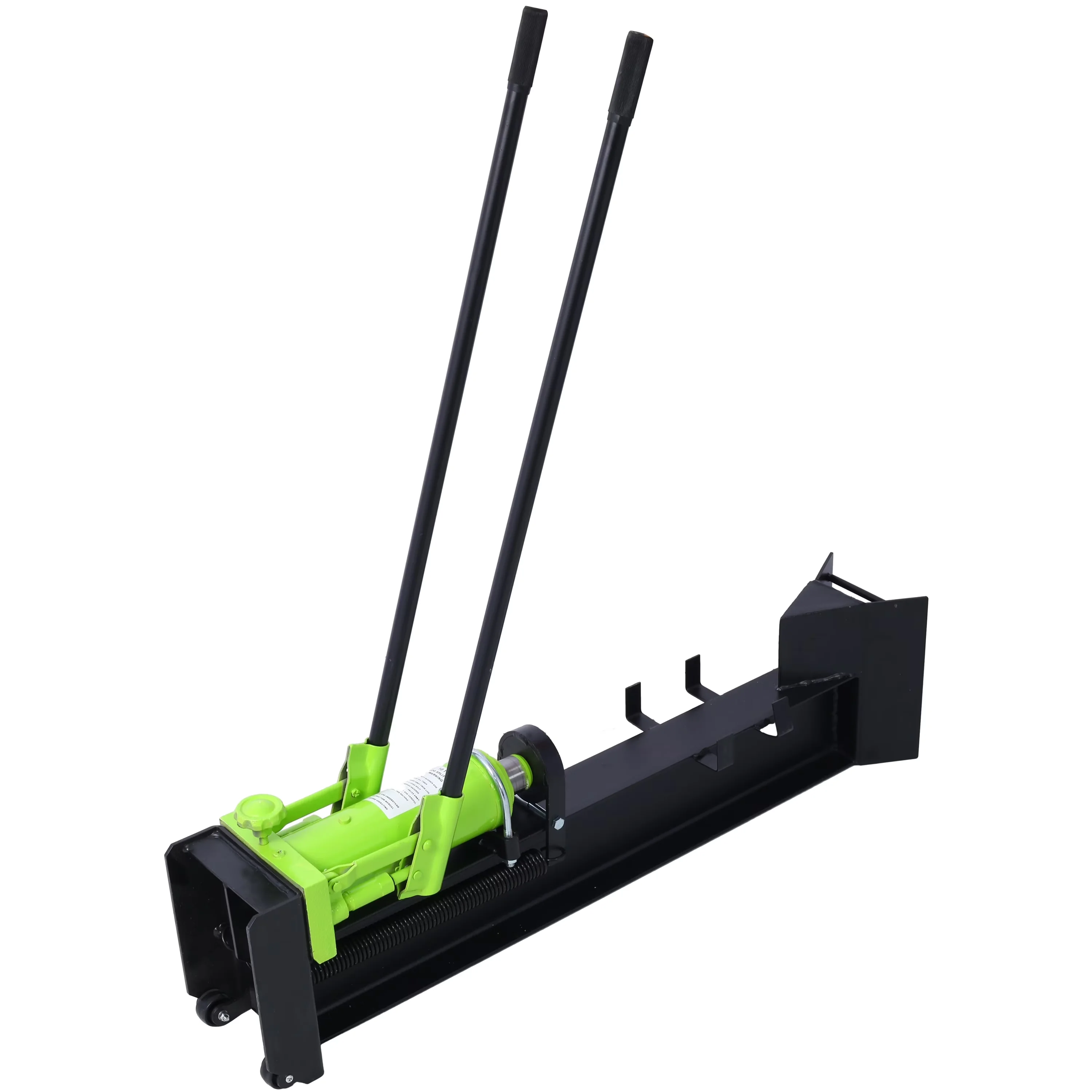 Sleek Logsplitter with Wheeled, Horizontal Full Steel Beam, Manual Wood Splitter - Black Model CB57B7