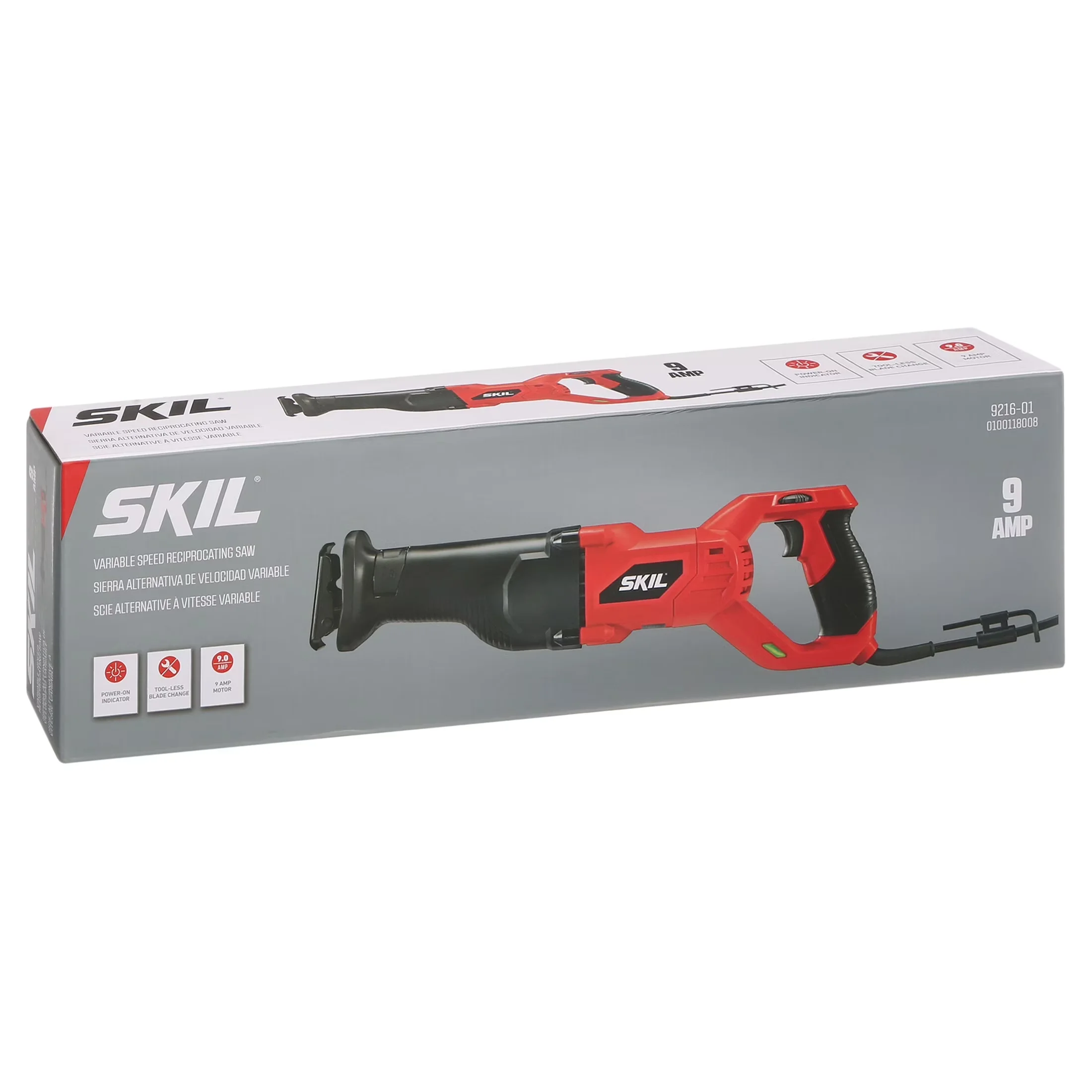 Premium Power Saw with 120V, Variable Speed, 6 Tool-Less Blade - Red 9216-01 Model 8F1D9D