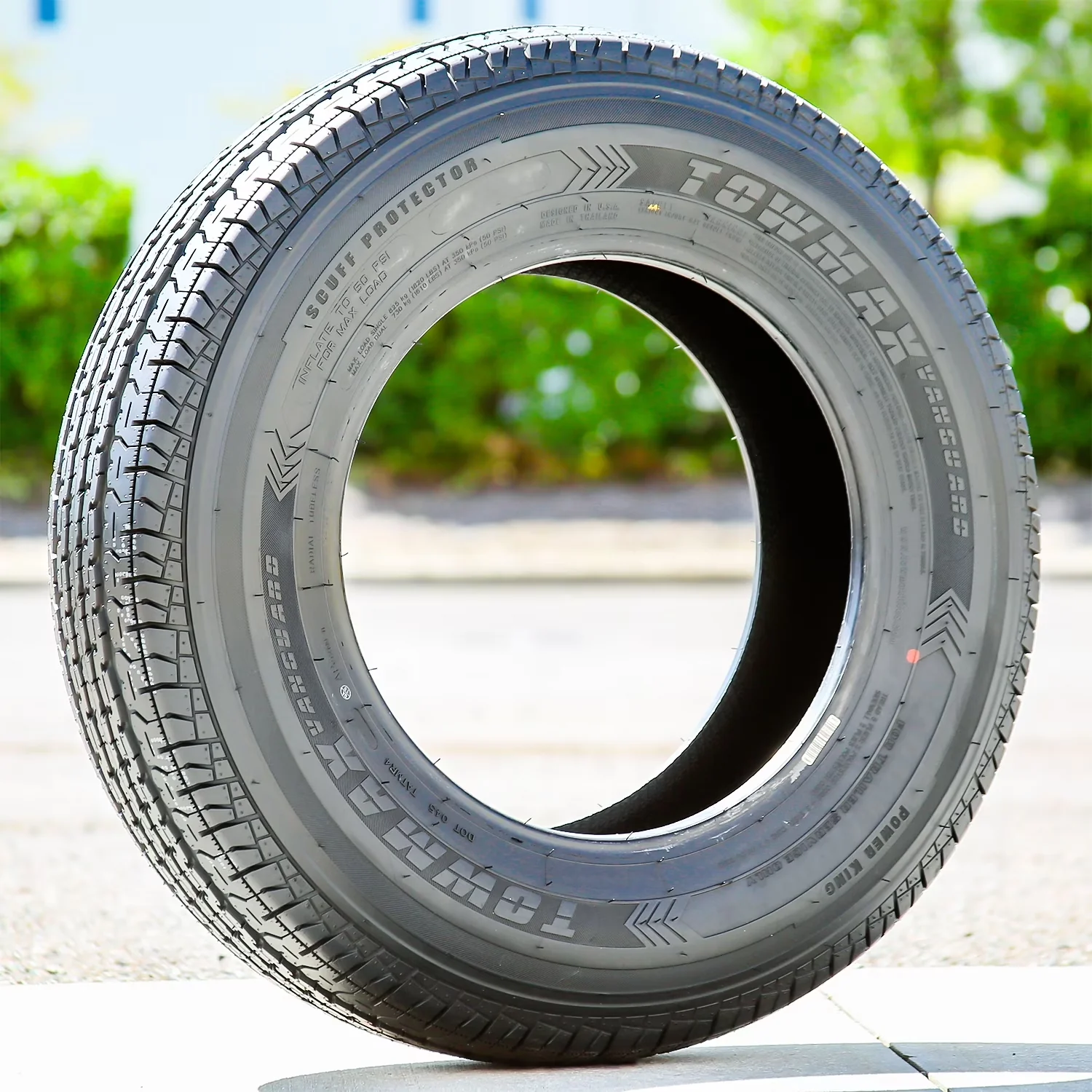 Quality Trailer Tire with Low Maintenance, Wet Or Dry, Size: 185 80R13 - Model 0C49A7
