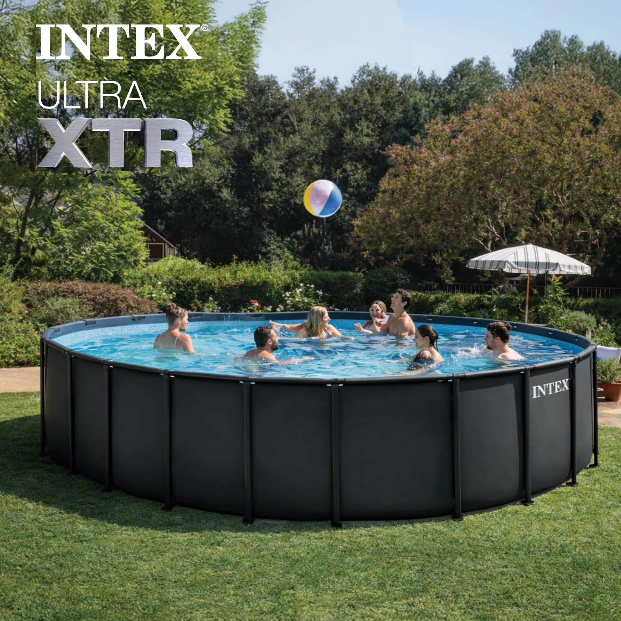 Versatile Above Ground Pool with Puncture Resistant, Pump - 26339EP - Modern Design Model 0FDB25