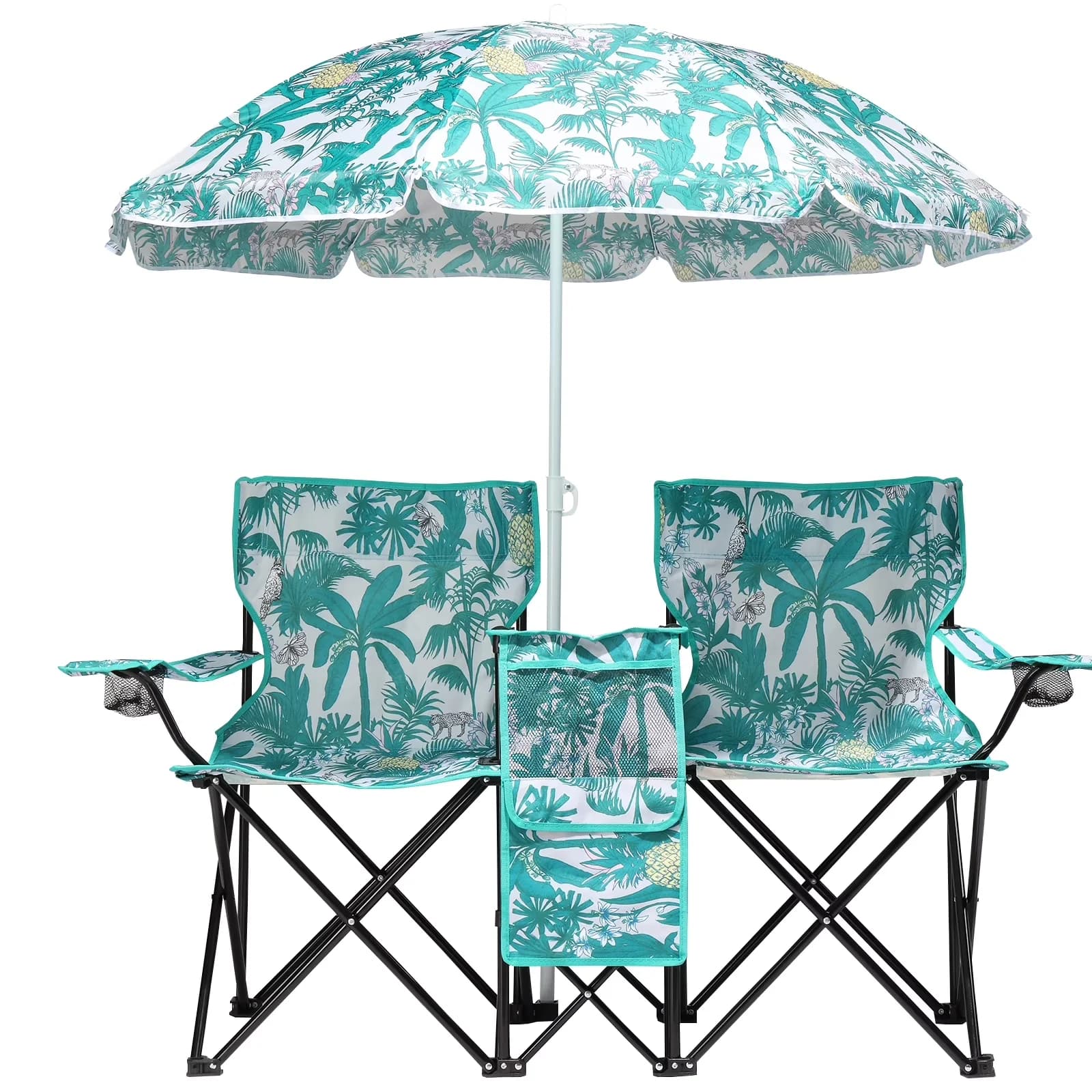Quality Beach Chair with Portable, Green Coconut Tree With Bag - Green Model 561984