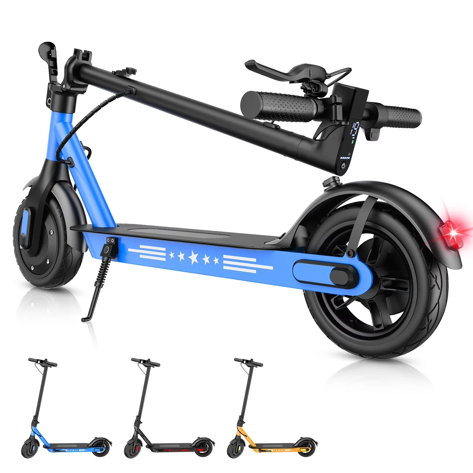 Versatile Scooter with 350W, Portable, Electric - Aluminum Blue - Durable Build Model 9ADD75