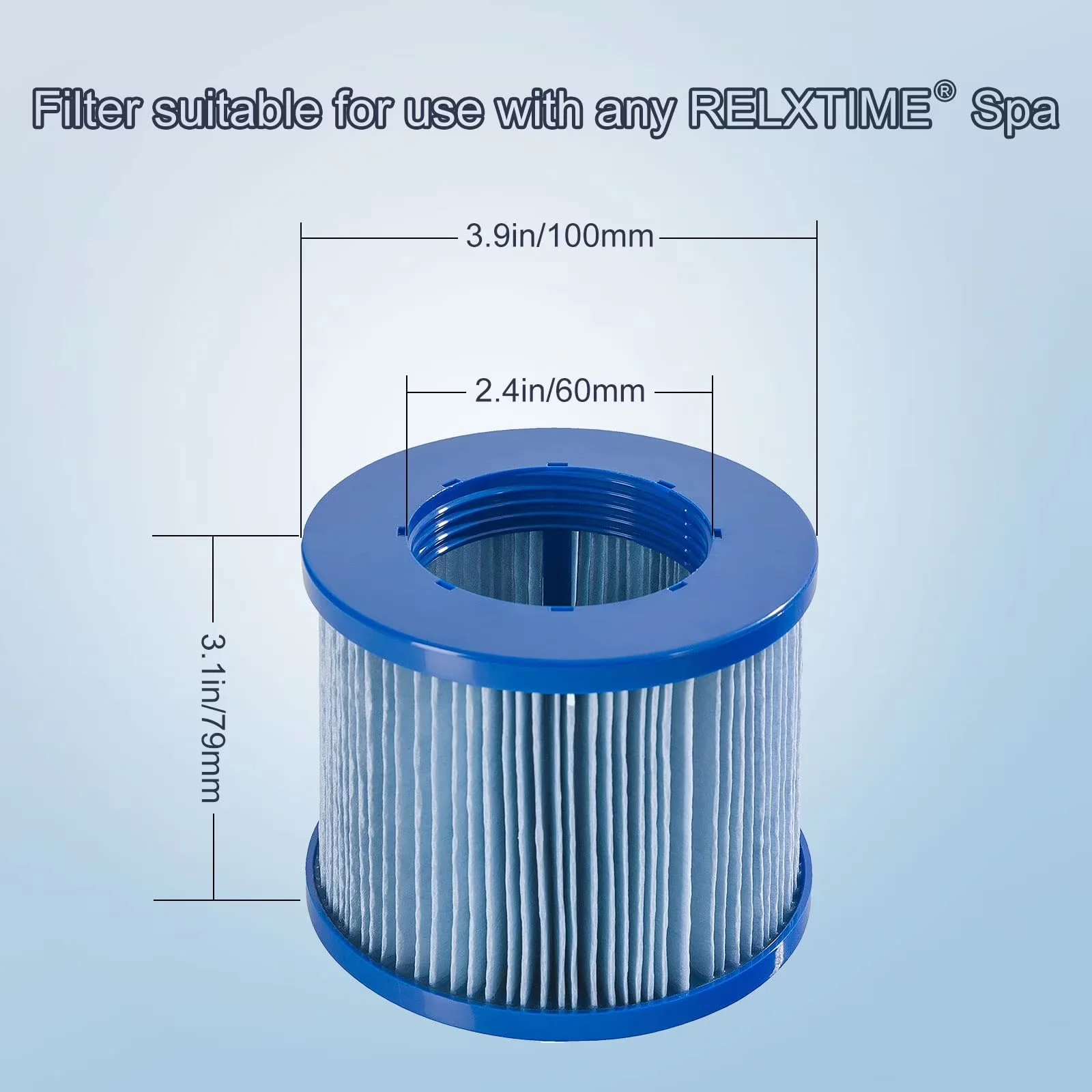 Professional Hot Tub with 6 Pack Spa Filter Cartridges - Satisfaction Guaranteed Model 334244