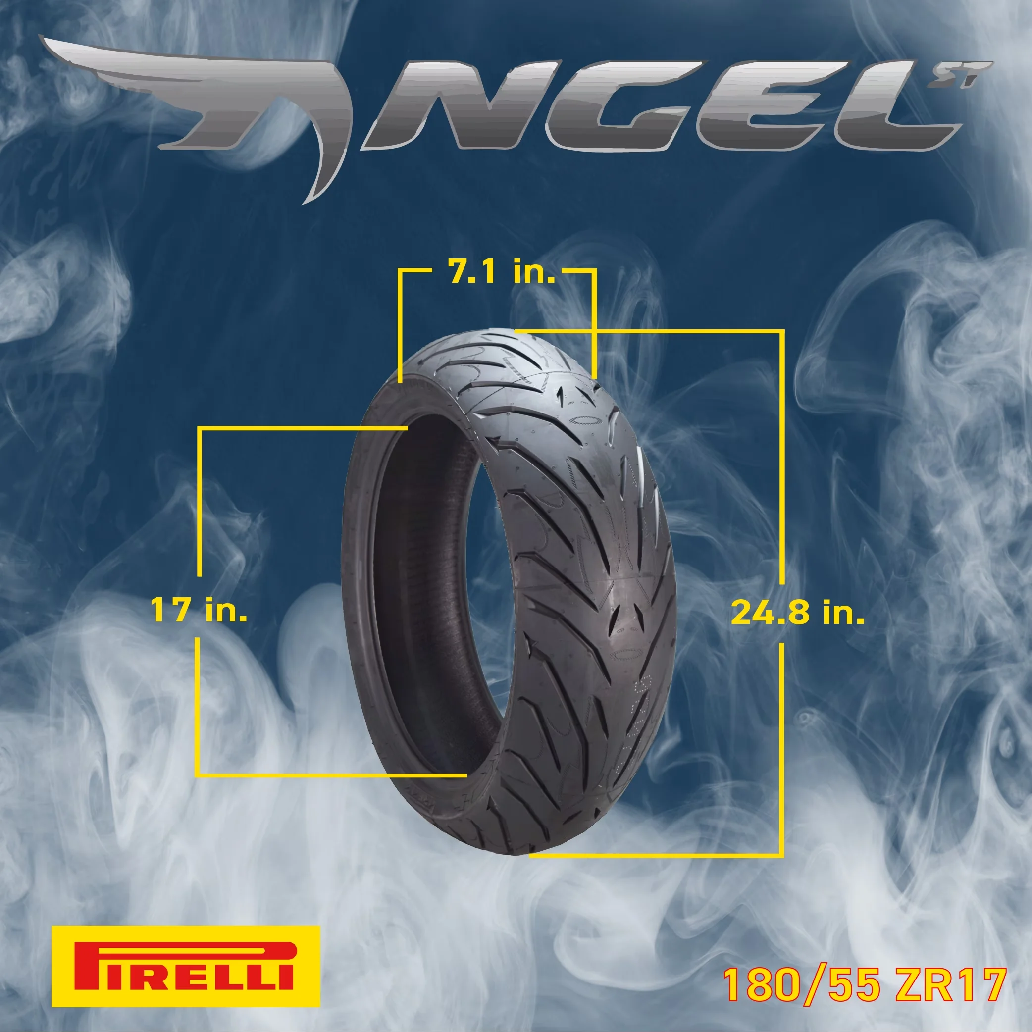 Efficient Motorcycle Tire with 58W - 70ZR17 - Universal Fit Model 46B6D3
