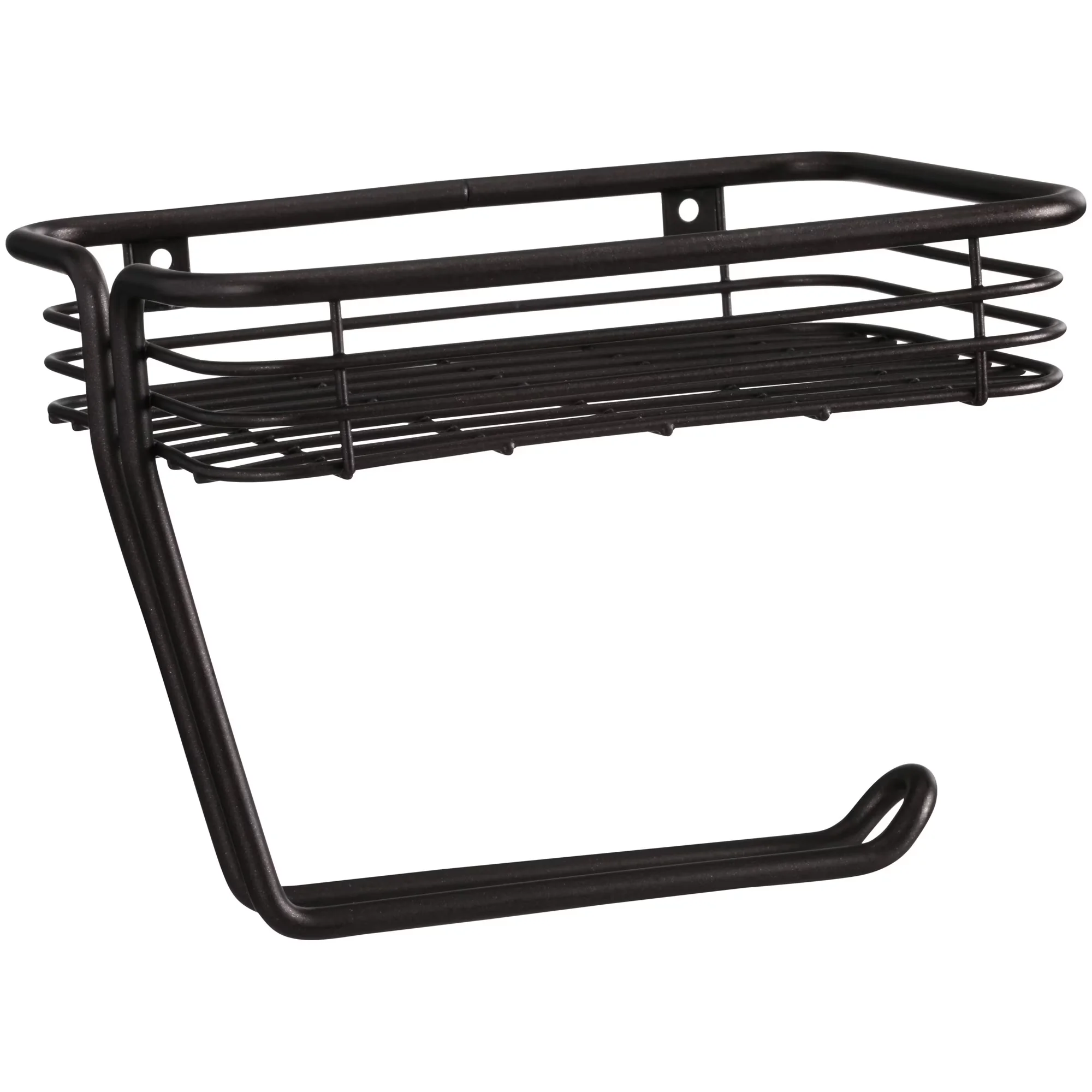 Bathroom Renovation Versatile with Traditional, Shelf, Bronze Wall-mounted Toilet Paper Holder - Steel Brown Model 28A458