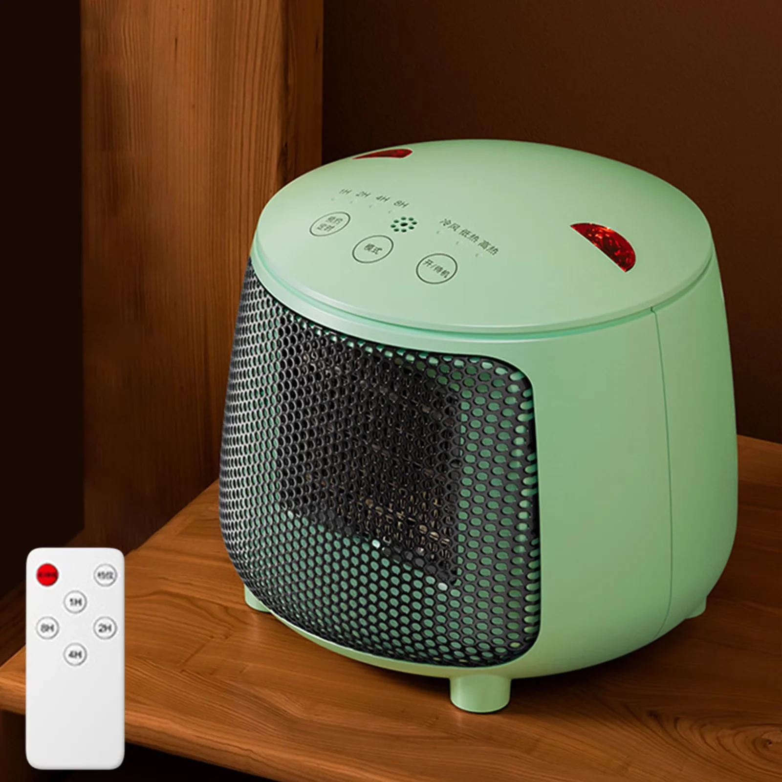 Premium Portable And Electric Space Heater with Oscillating, Stain Resistant - Green for Indoor, Bedroom Model 1AC097