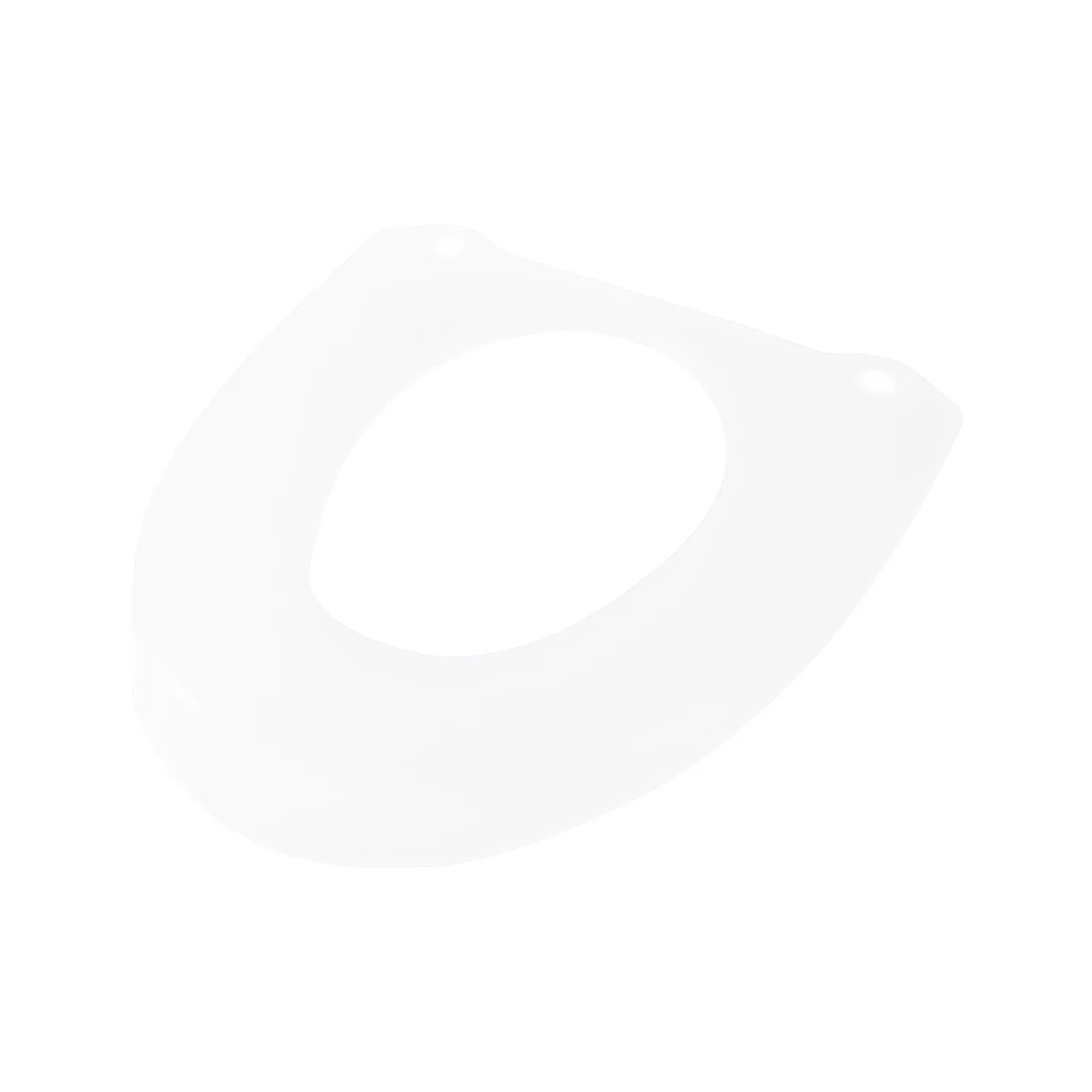 Toilet Seats And Lid Durable with Adjustable, Rainproof Thickened Seat Cushion - White Plastic for Home, Commercial Model 0015CE