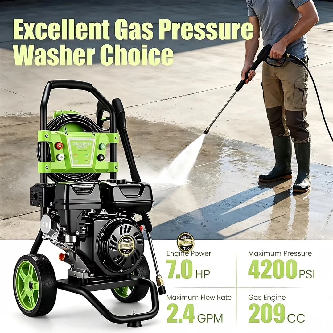 Classic Pressure Washer with Chemical / Detergent Injection, 5 Nozzles & 25ft Hose & for Patio, Garden - Model D40B15