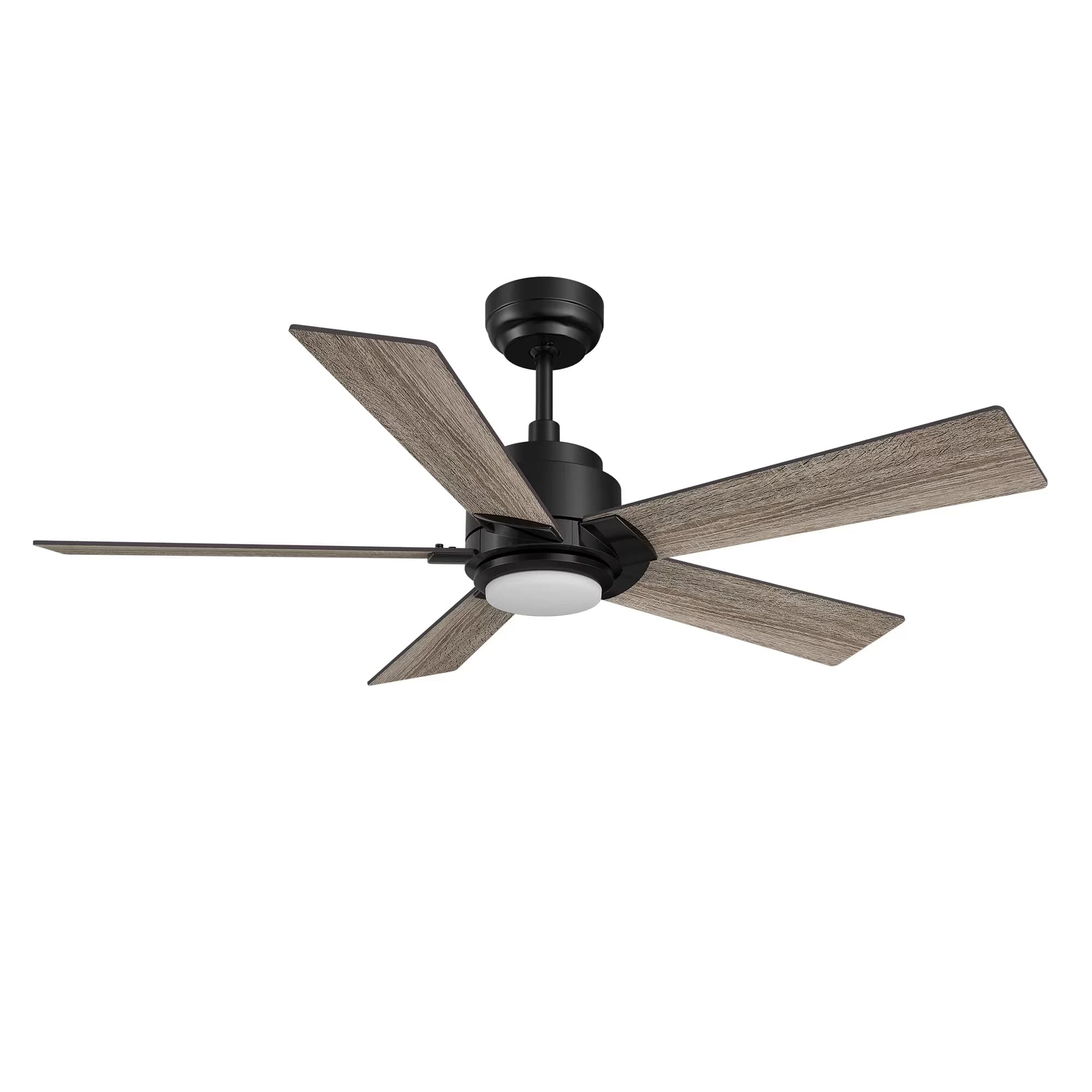 Sleek Ceiling Fan with LED, Remote Controlled, 48" 5 Blade Smart Wifi LED - Multicolor Glass Model 59EF30