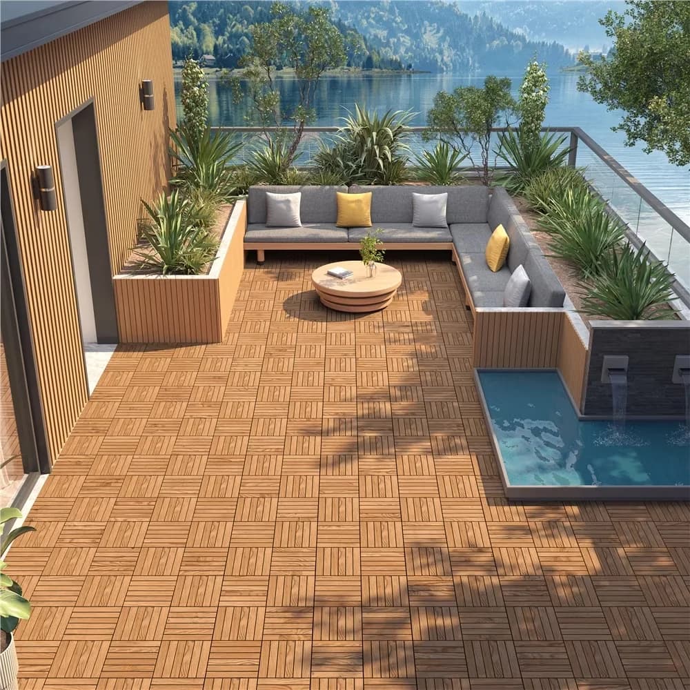 Efficient Grey Vinyl Flooring Vinyl Plank Flooring with Eco-Friendly, Material: Acacia Wood, PP Base, 27 Pieces - Brown Acacia Wood,... Model D3B88F