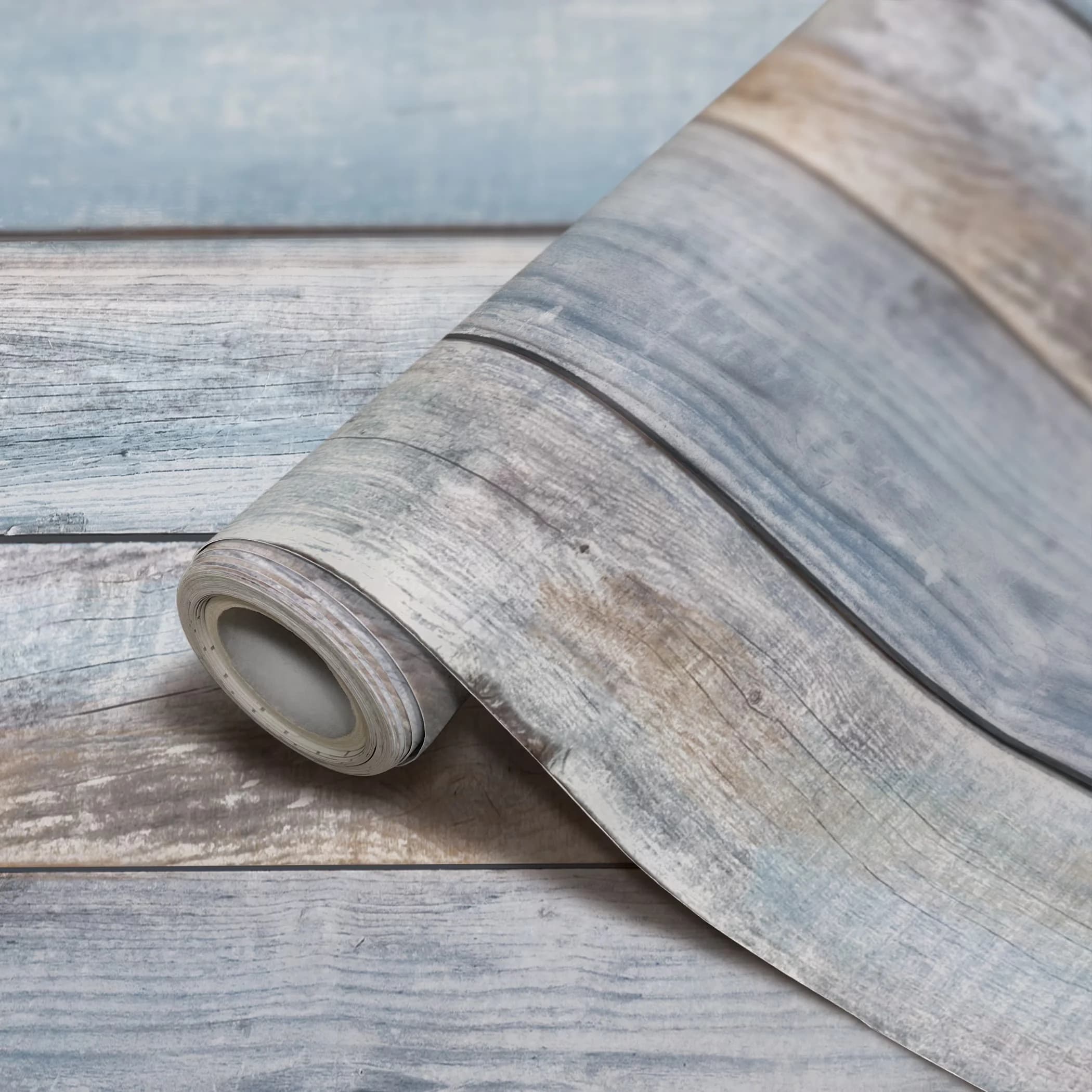 Wallpaper Quality with Beachwood, Measures 17-1/2 inches x 10 feet, Peel and Stick Decorative Paper Roll - Multicolor Paper Model E3E15A