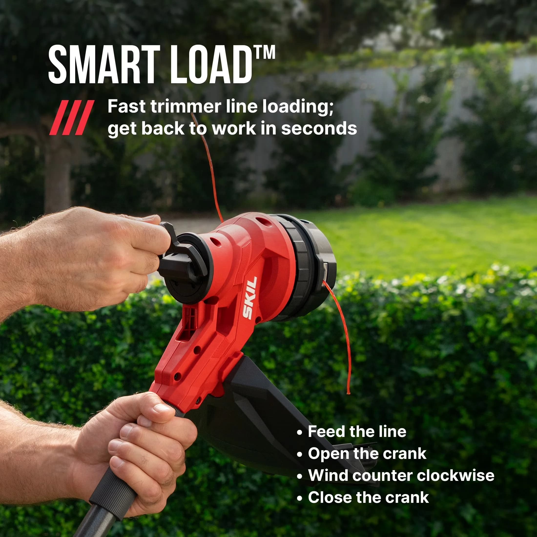 Essential String Trimmer with Battery, 60W, 40V - Red for Multiple Applications Model 568488