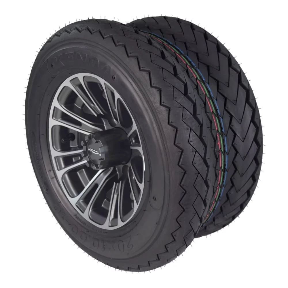 Golf Cart Tire Versatile with Heavy-Duty, Smooth, Hole-N-1 K389 20x10-10 Tubeless Turf - Model FF4B9C