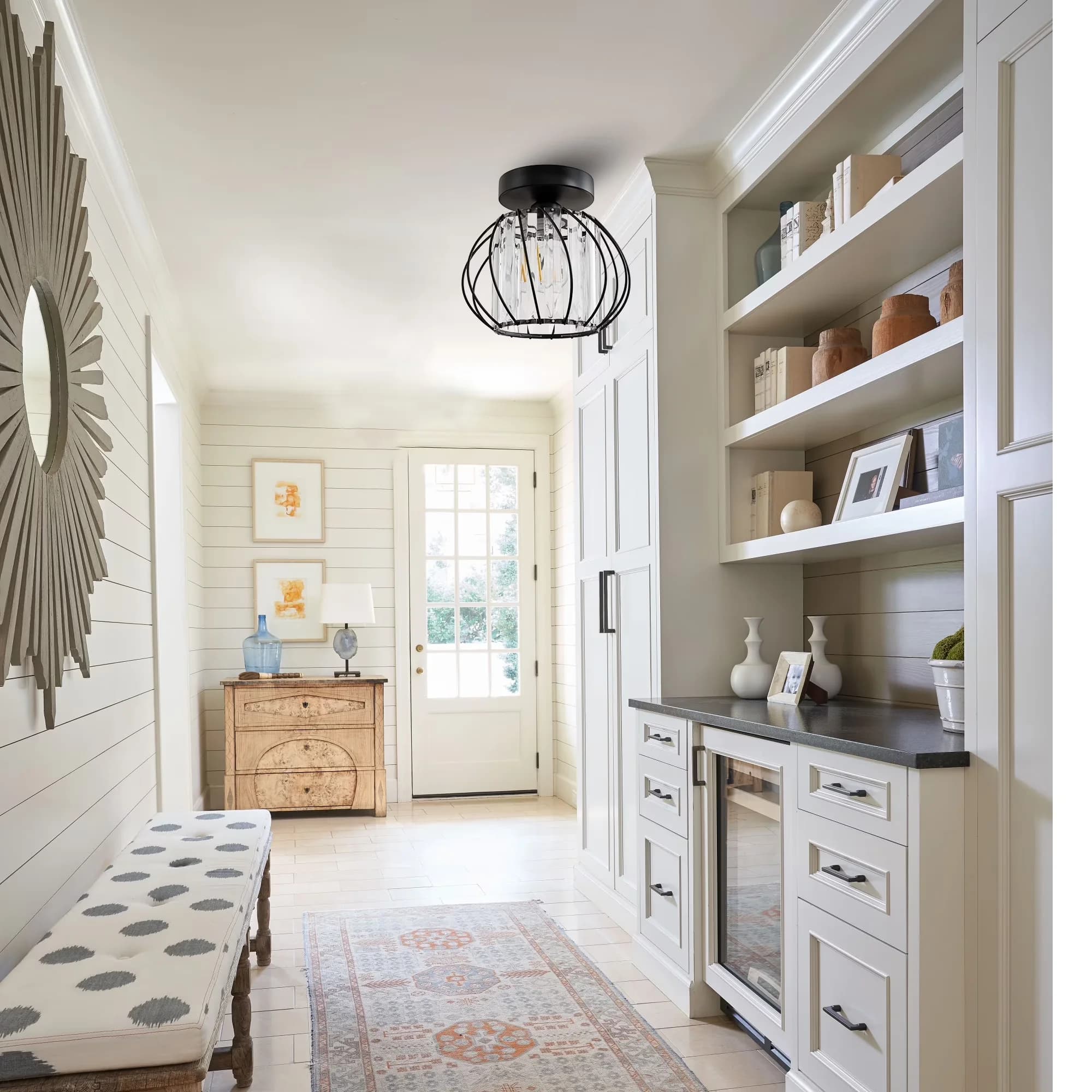 Stylish Ceiling Lights Fixture with Incandescent, Modern, 4.Excellent quality - Black Metal for Kitchen Model 99D581