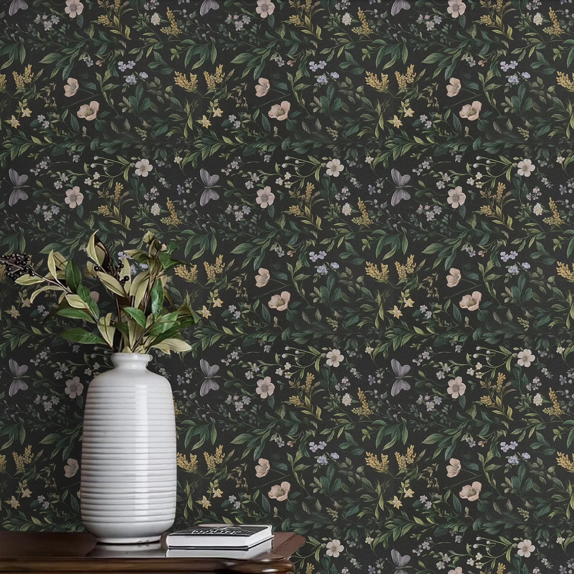 Efficient Wallpaper with Material: Vinyl - Pvc Green Floral for Everyday Use Model 1CF1E6