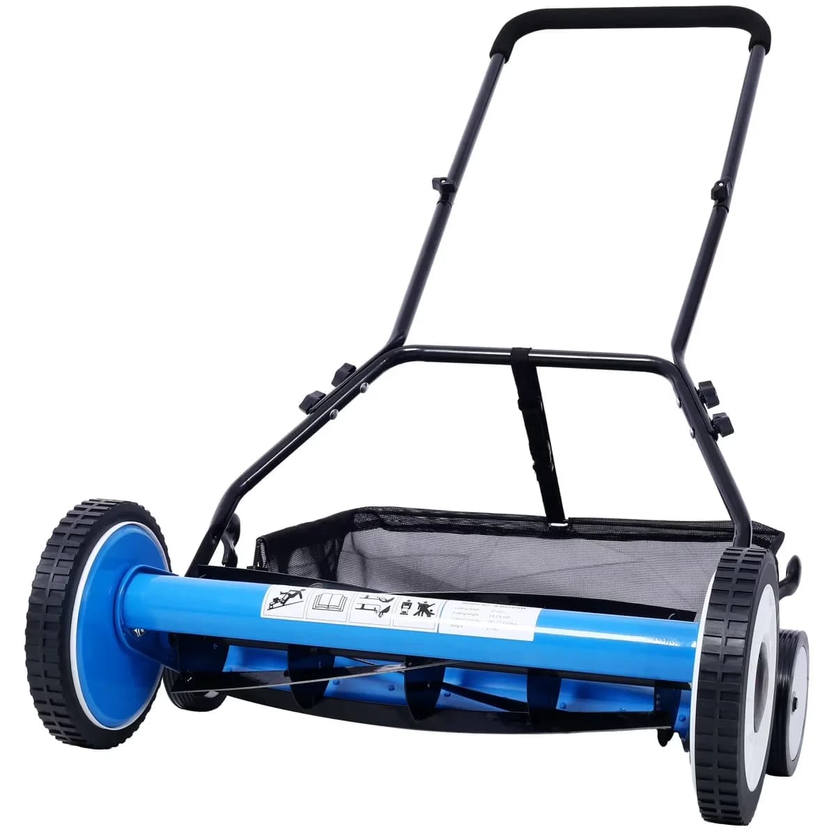 Push Mower Efficient with Adjustable, 5 Blade Reel Lawn, Adjustable Cutting Height for Garden - Model D25D04