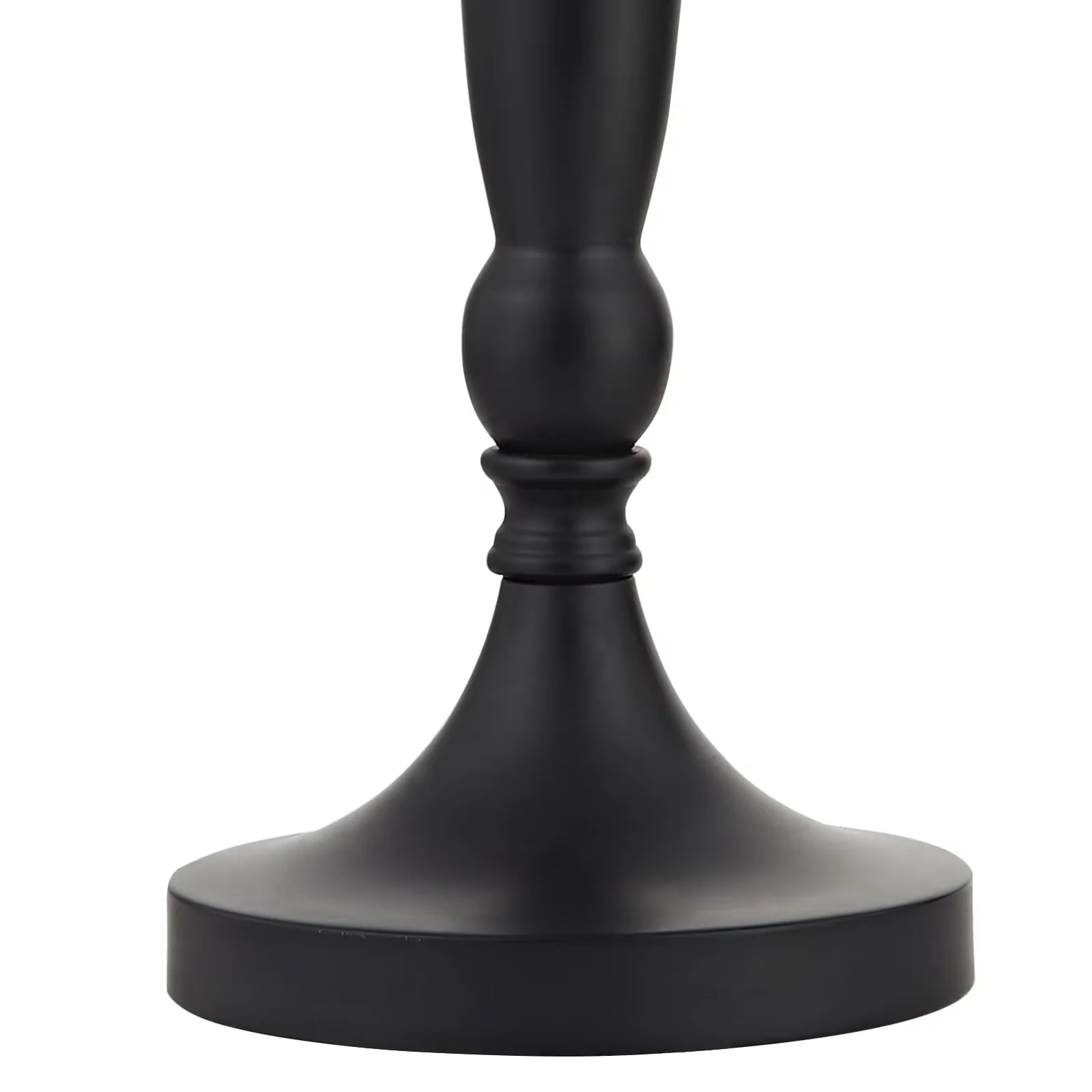Versatile Lamp Set with Dimmable, White Linen Shades, Black Metal - Metal Black Model 1D9EAE