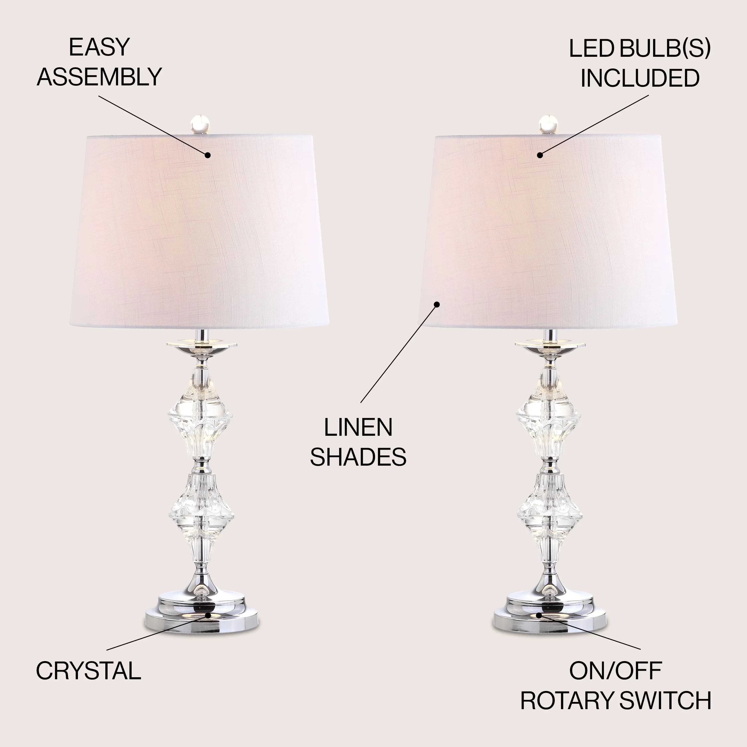 Table Lamp Quality with LED, Traditional, Transitional - Clear Iron JYL2037A-SET2 Model 41A9B4